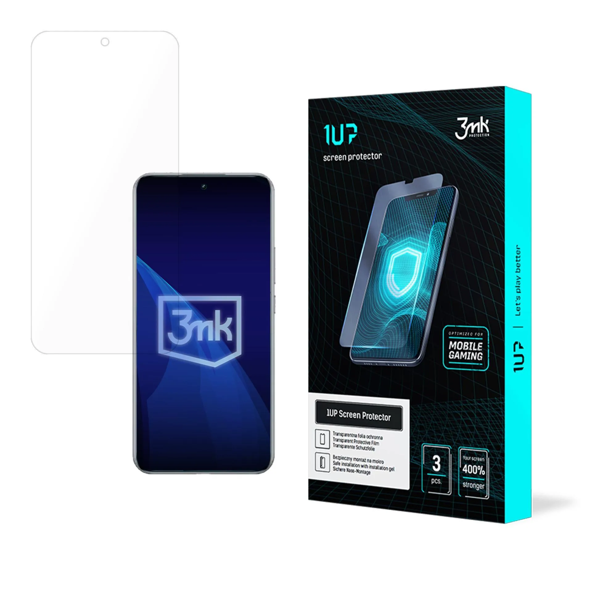 Screen protector for Realme 14 Pro+ - 3mk 1UP screen protector (3 pieces)