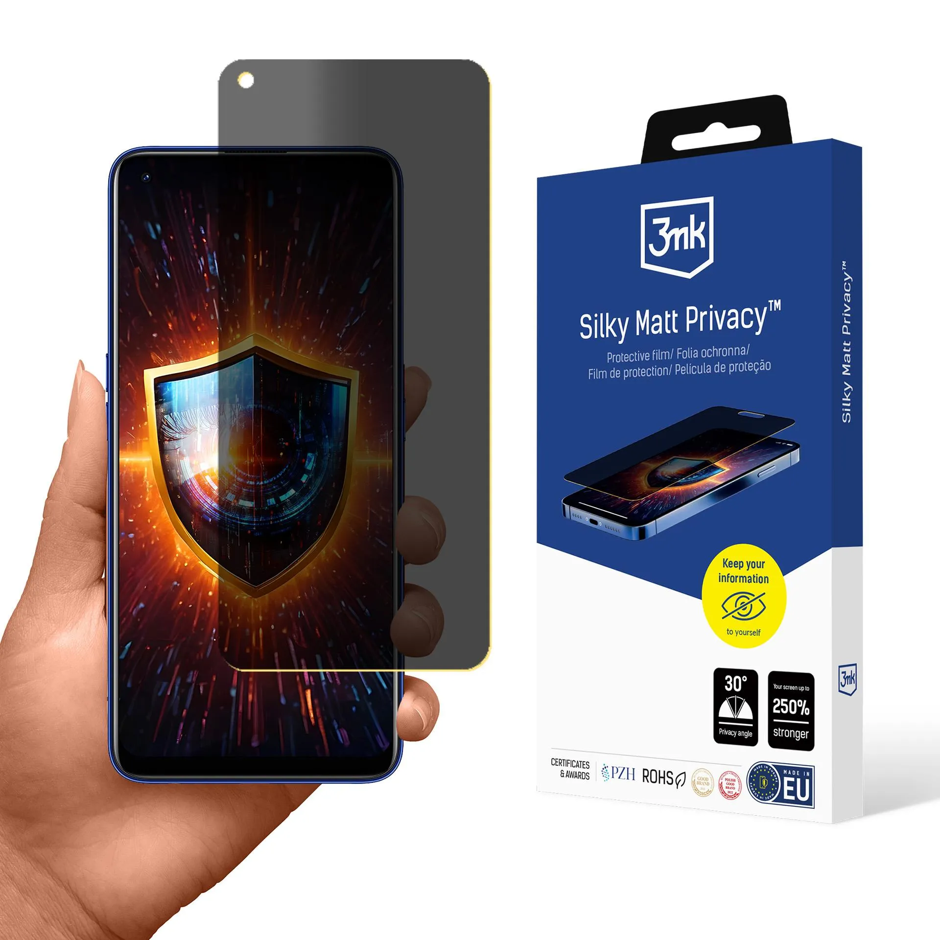Privacy film for Realme 7 Pro - 3mk Silky Matt Privacy