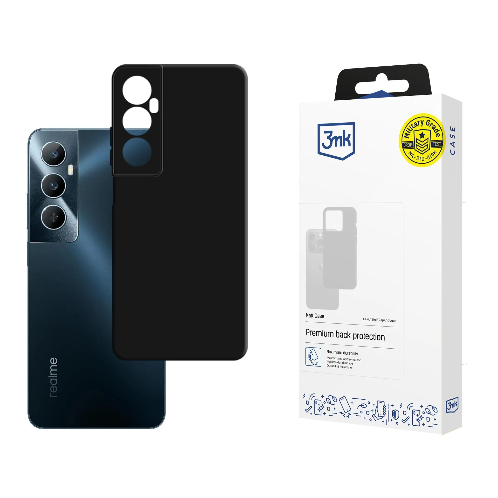 Case for Realme C65 - 3mk Matt Case Black