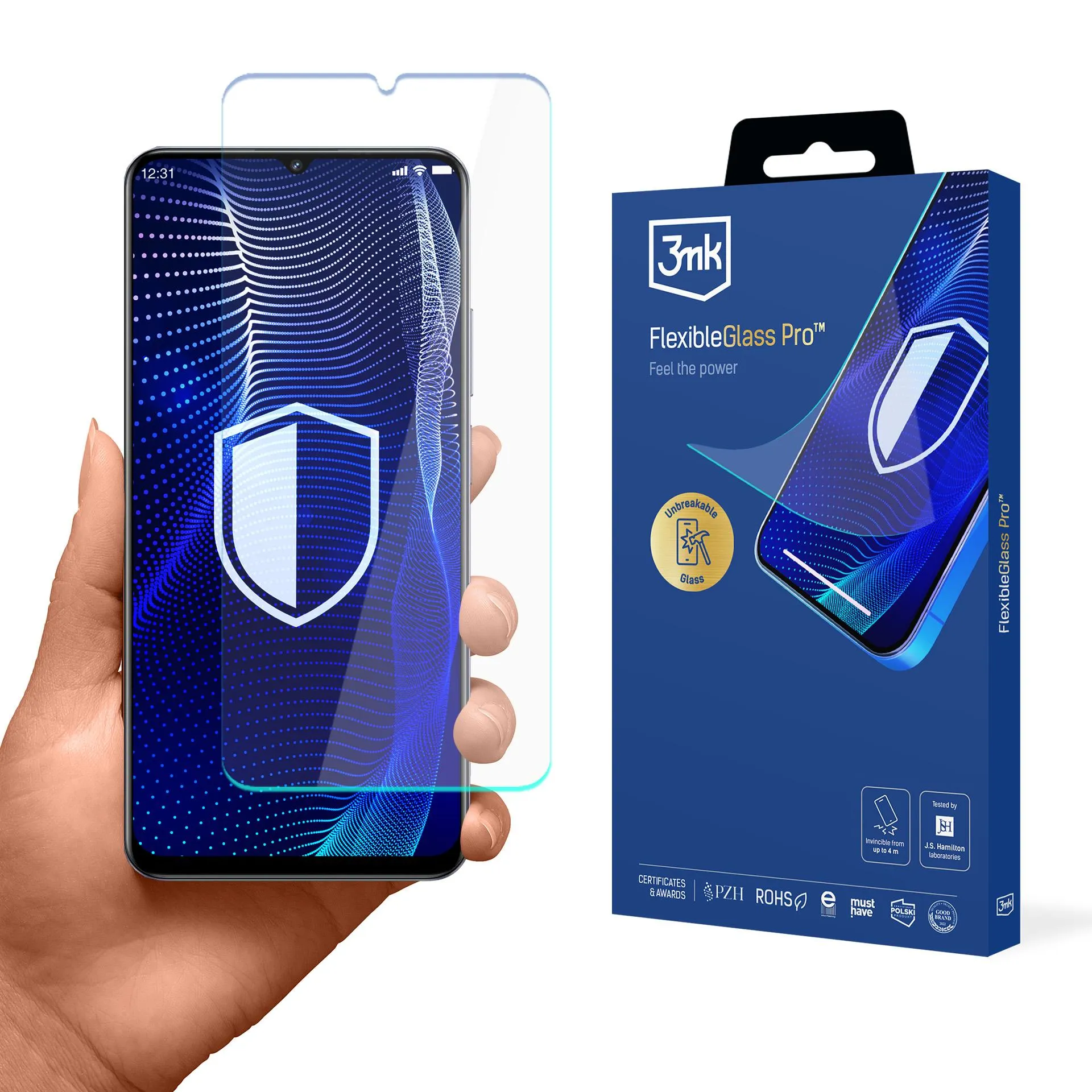 Shatterproof glass for Realme Narzo N61 - 3mk FlexibleGlass Pro