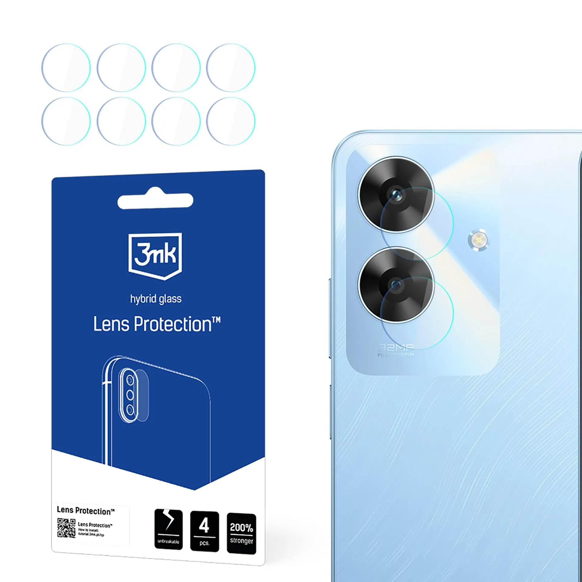 Lens glass for Realme Narzo N61 - 3mk Lens Protection