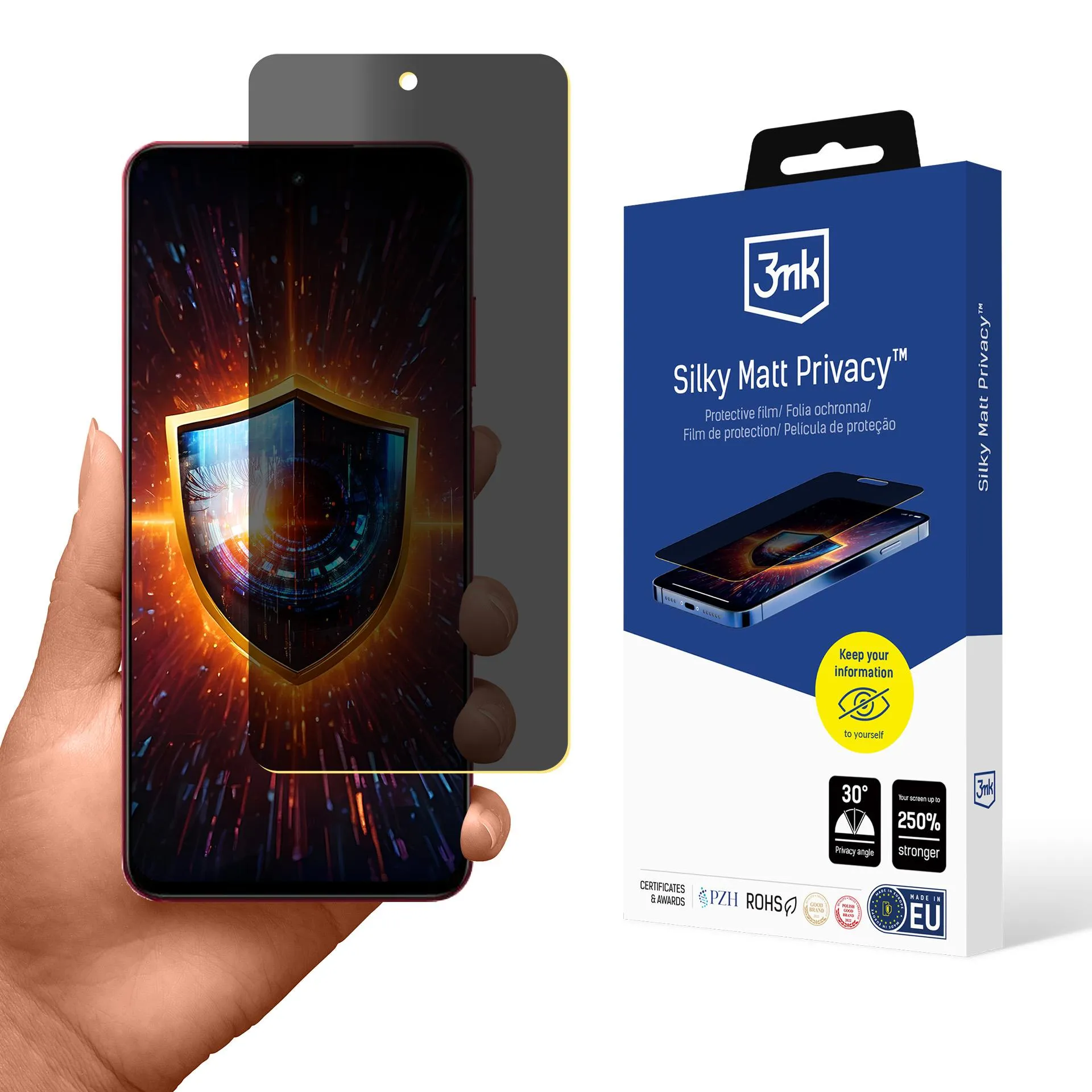 Privacy film for Realme V60 Pro - 3mk Silky Matt Privacy