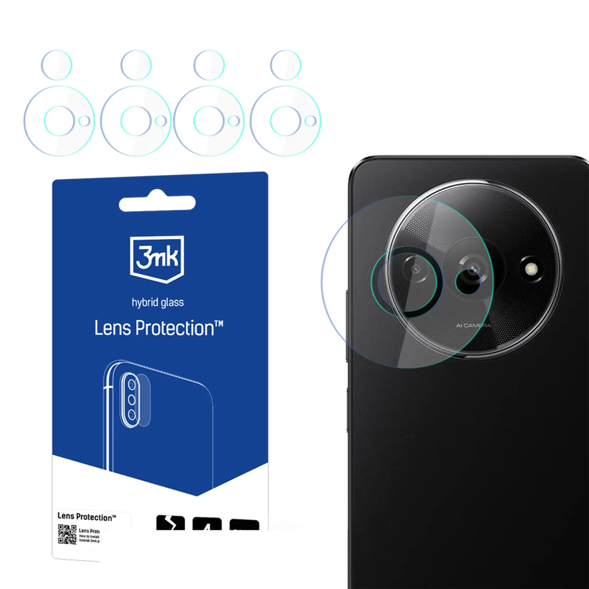 Lens glass for Redmi A3 - 3mk Lens Protection