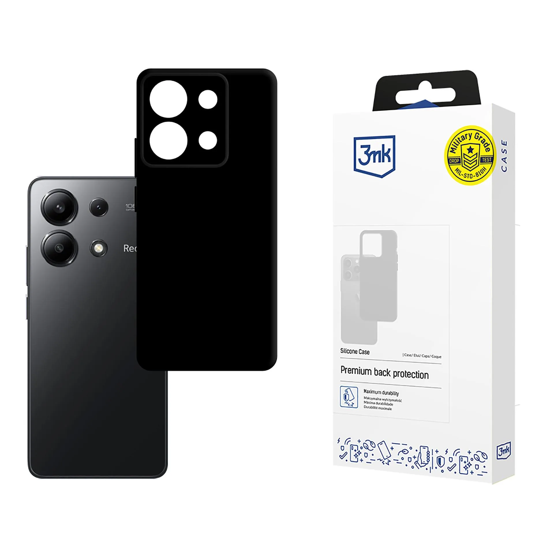 Case for Redmi Note 13 4G - 3mk Silicone Case Black