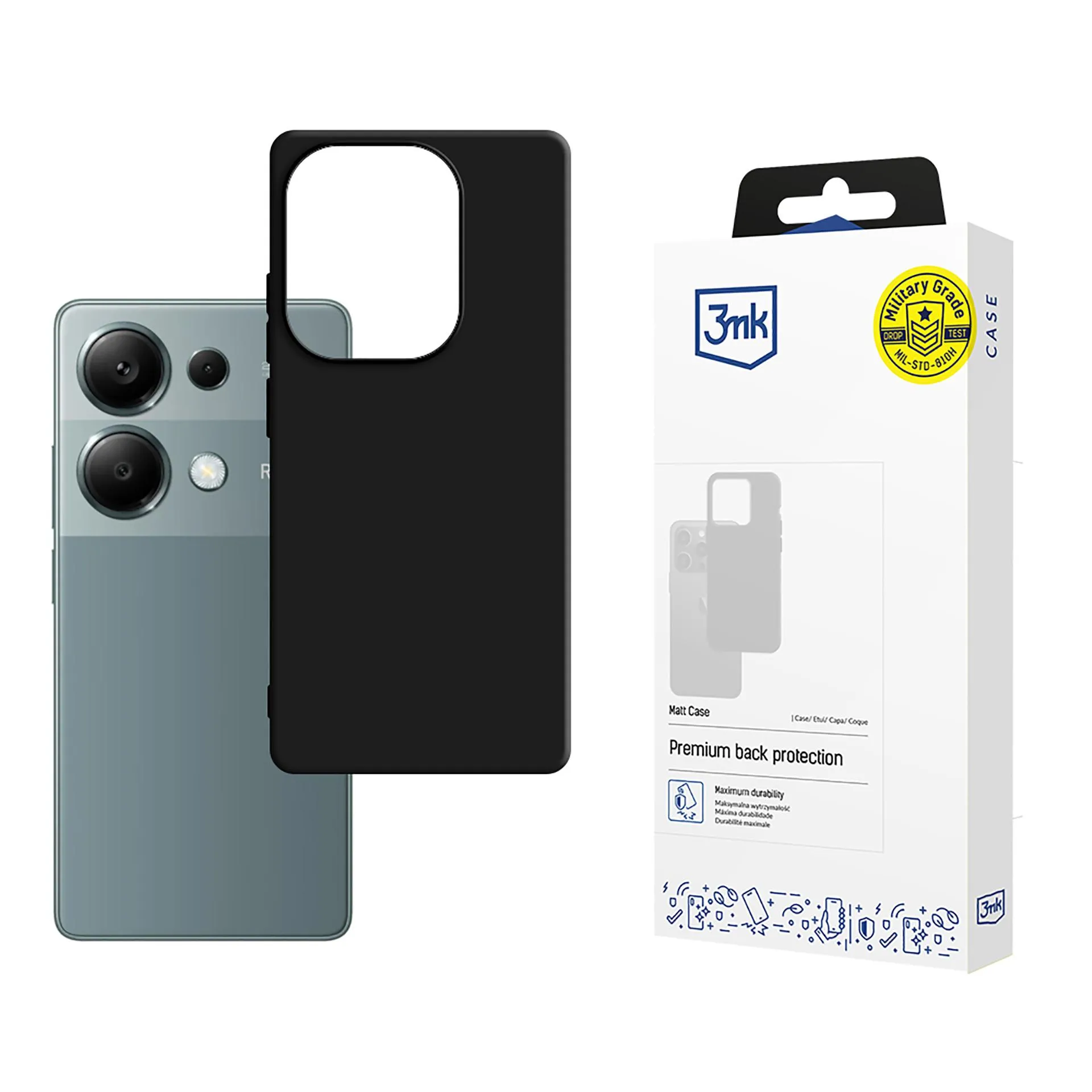 Case for Redmi Note 13 Pro 4G - 3mk Matt Case Black
