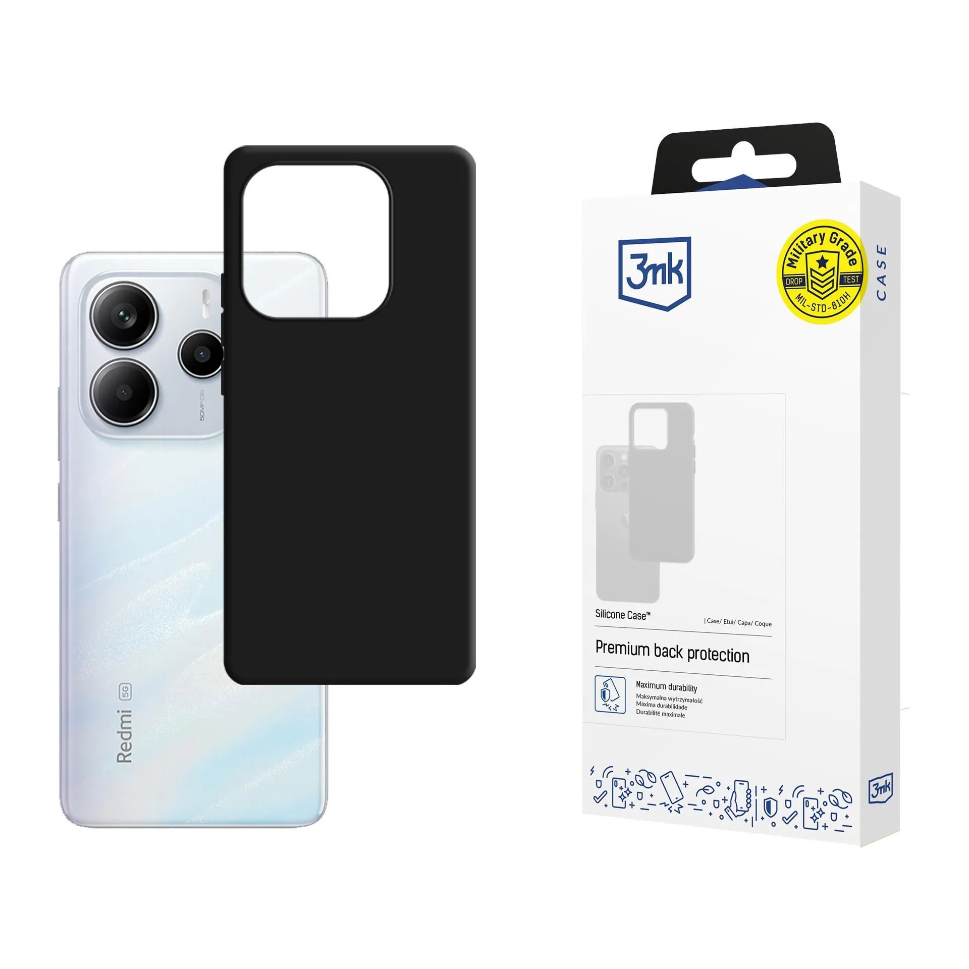 Case for Redmi Note 14 5G - 3mk Silicone Case Black