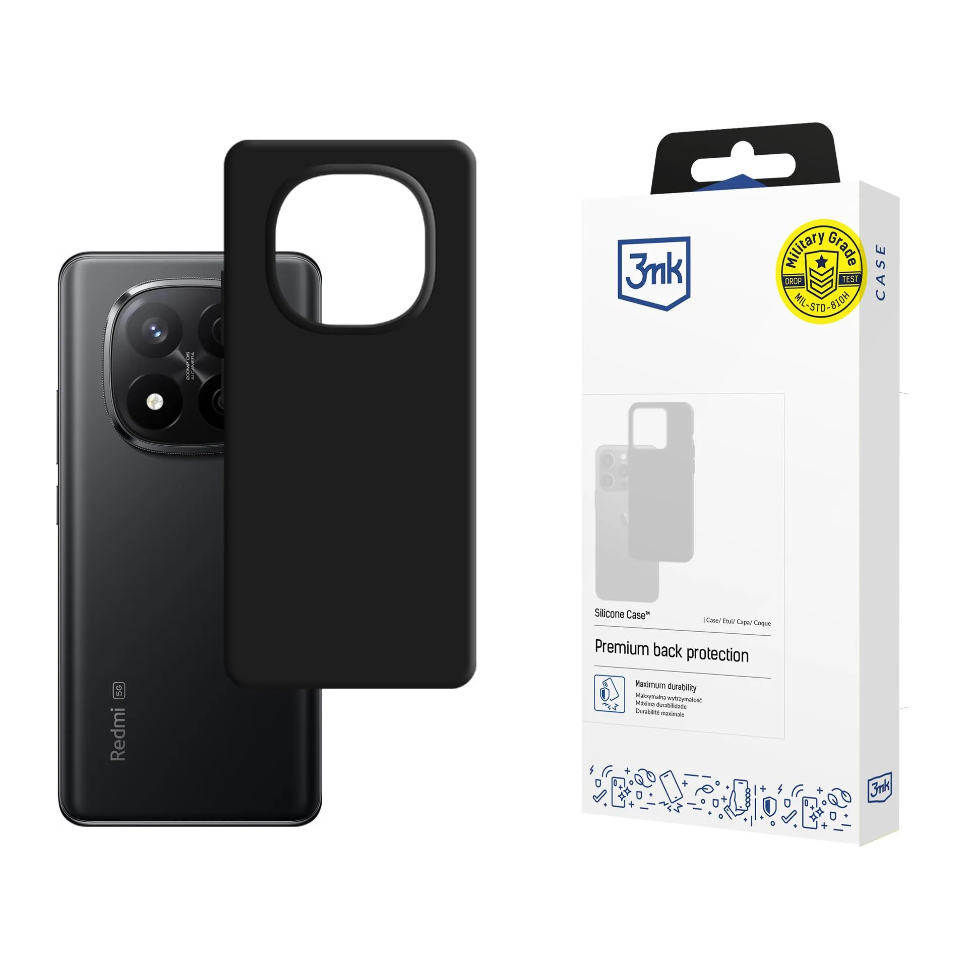 Case for Redmi Note 14 Pro+ - 3mk Silicone Case Black