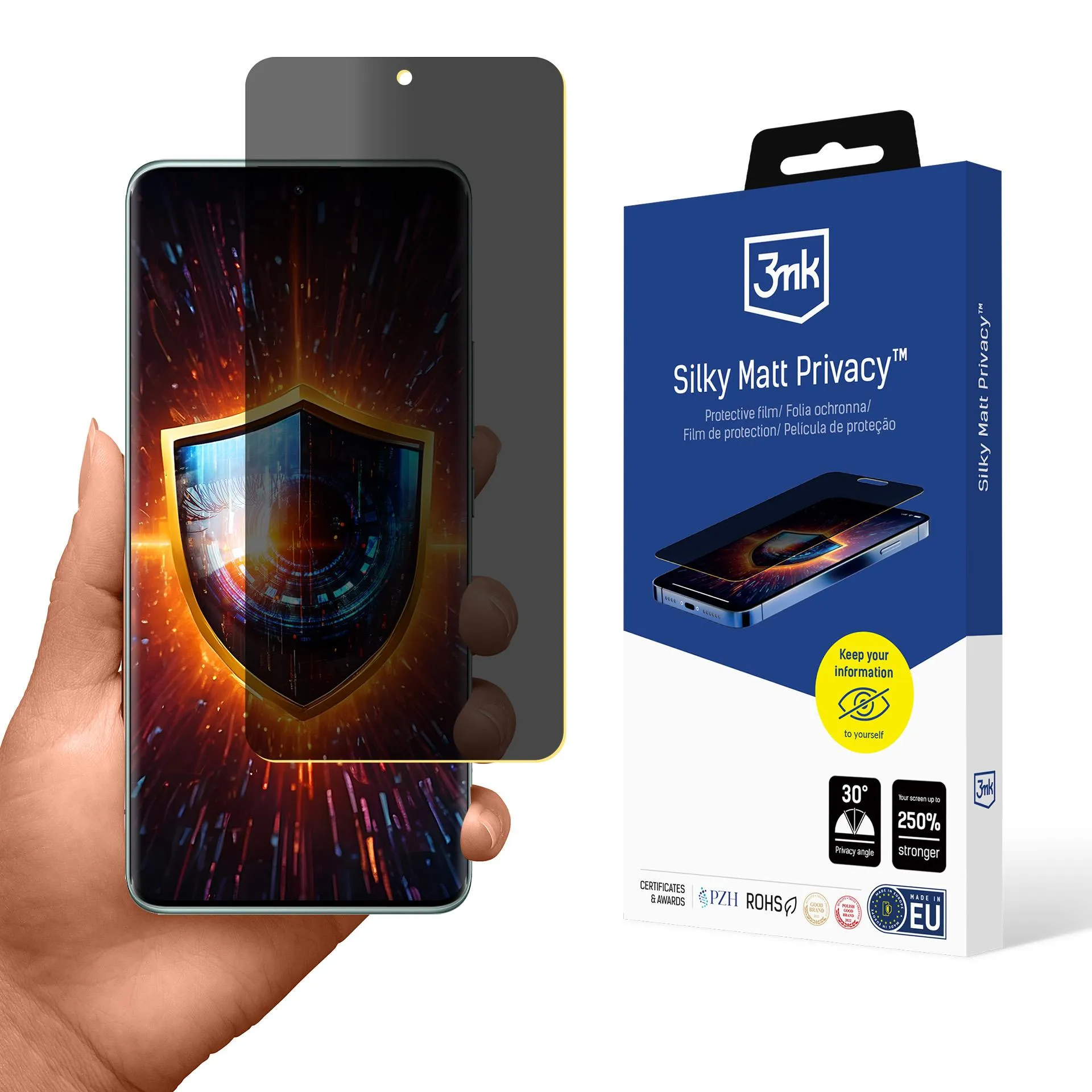 Privacy film for Redmi Note 14 Pro 5G - 3mk Silky Matt Privacy