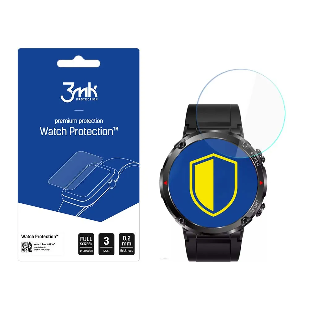 Protective glass for Rubicon RNCE96 smartwatch screen - 3mk Watch Protection