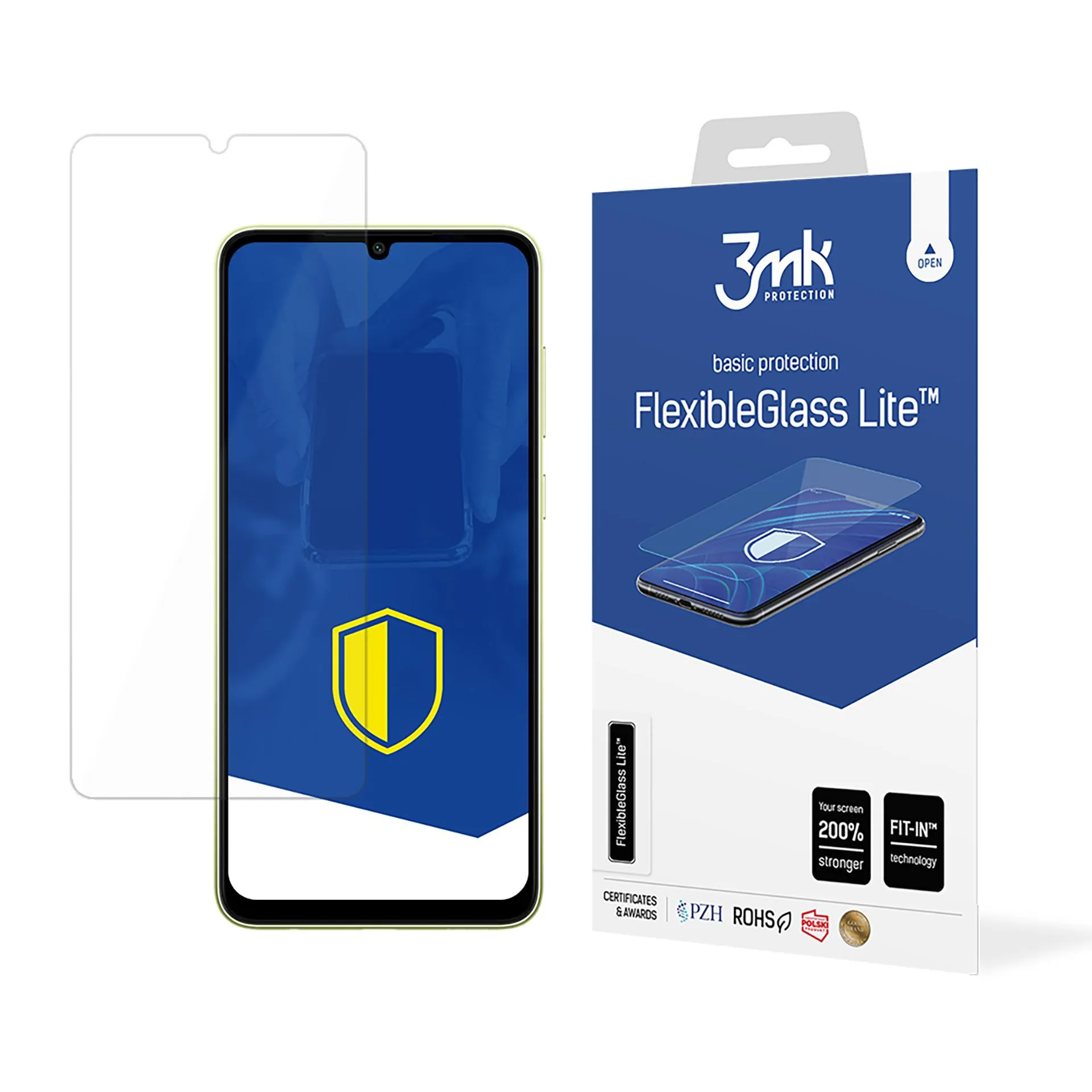 Unbreakable hybrid glass for Samsung Galaxy A06 - 3mk FlexibleGlass Lite
