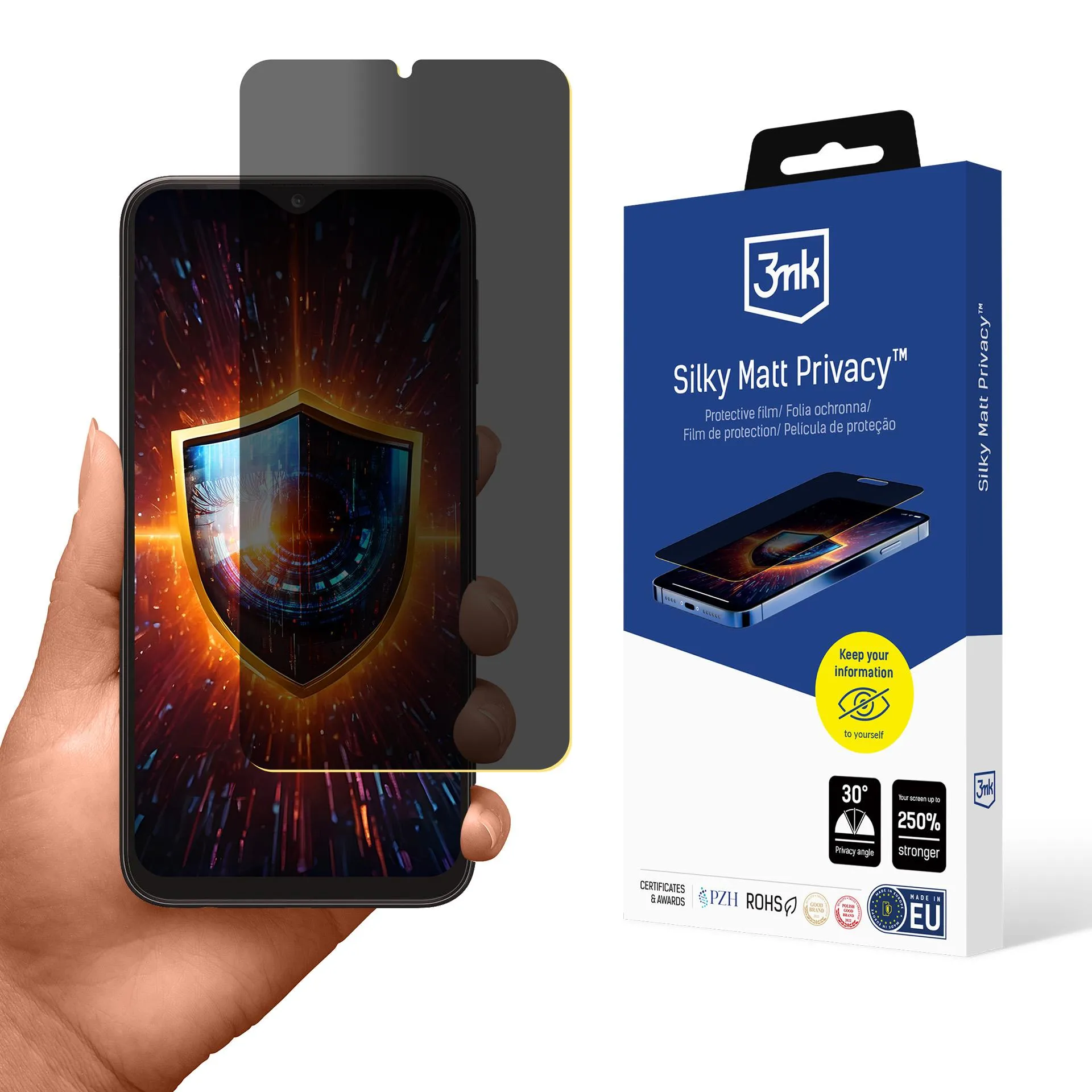 Privacy film for Samsung Galaxy A10 - 3mk Silky Matt Privacy