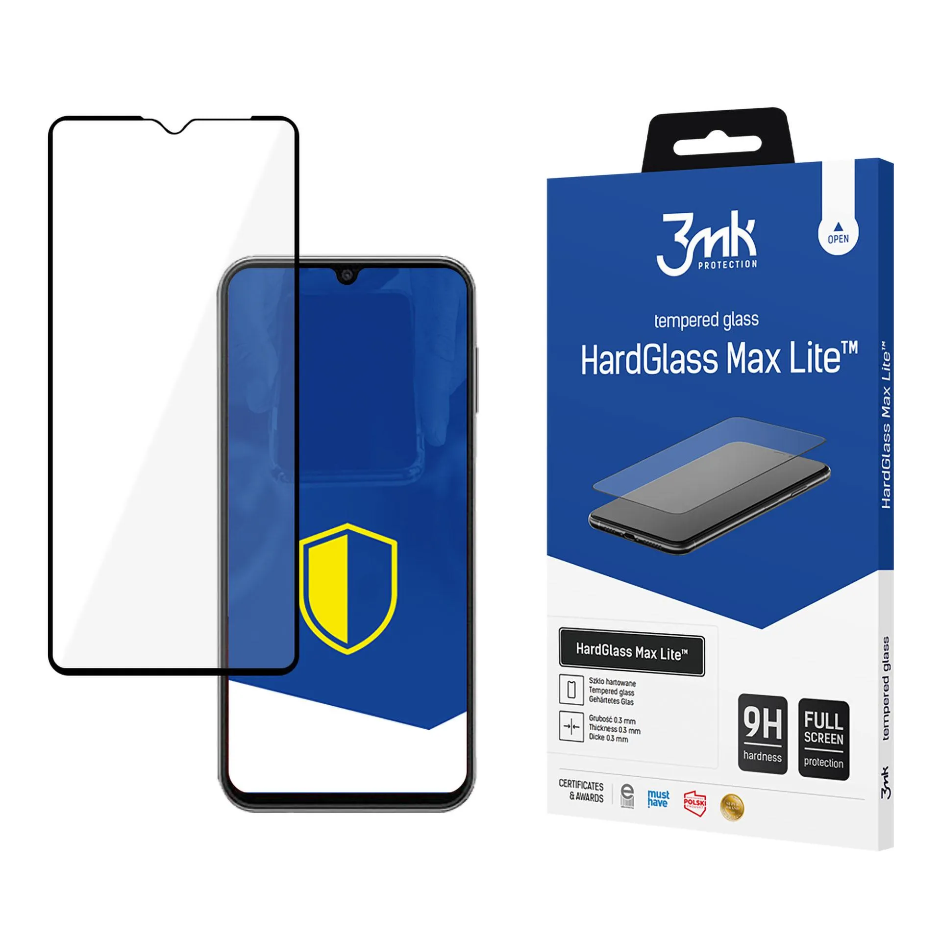 Tempered glass for Samsung Galaxy A14 4G/5G - 3mk HardGlass Max Lite