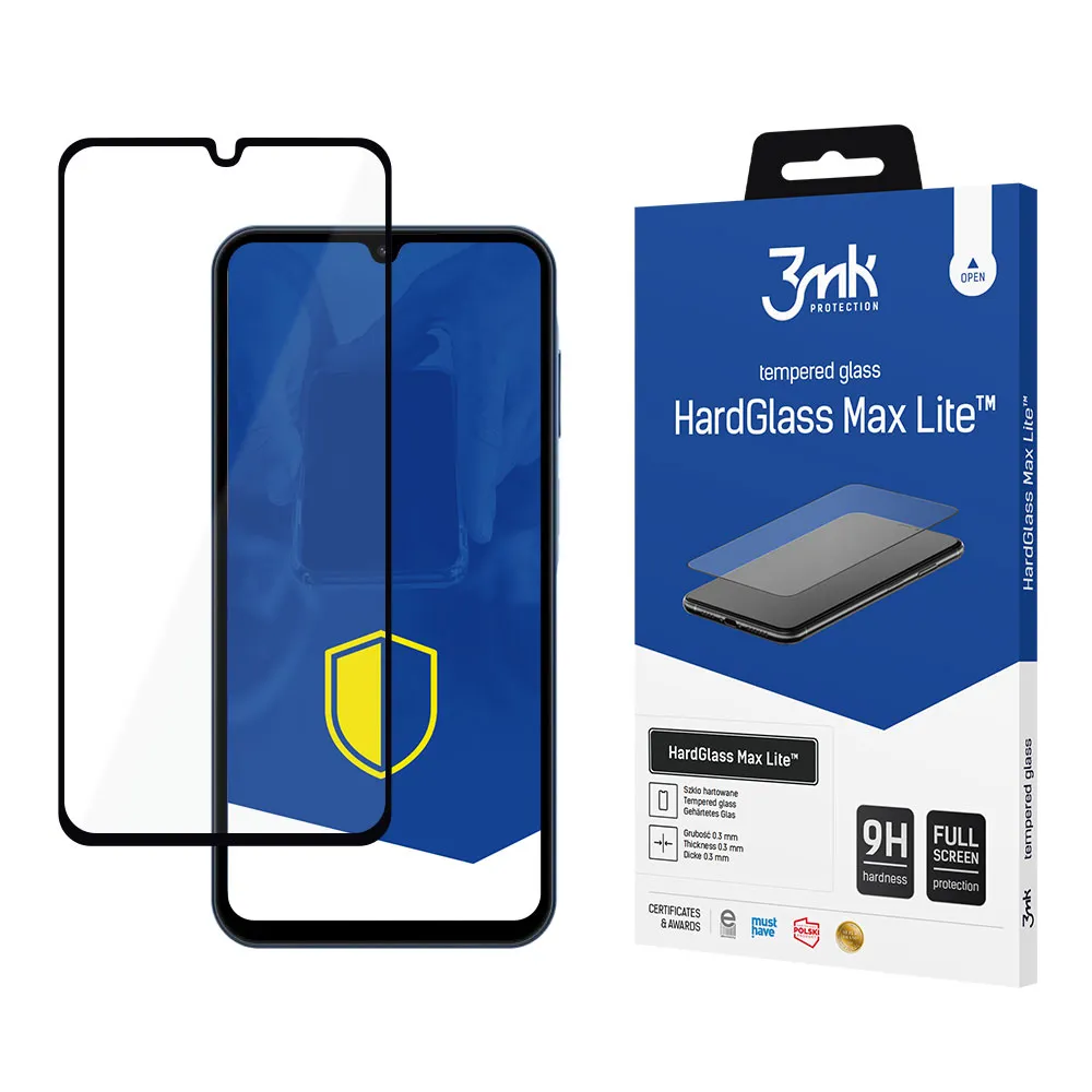 Tempered glass for Samsung Galaxy A15 5G - 3mk HardGlass Max Lite
