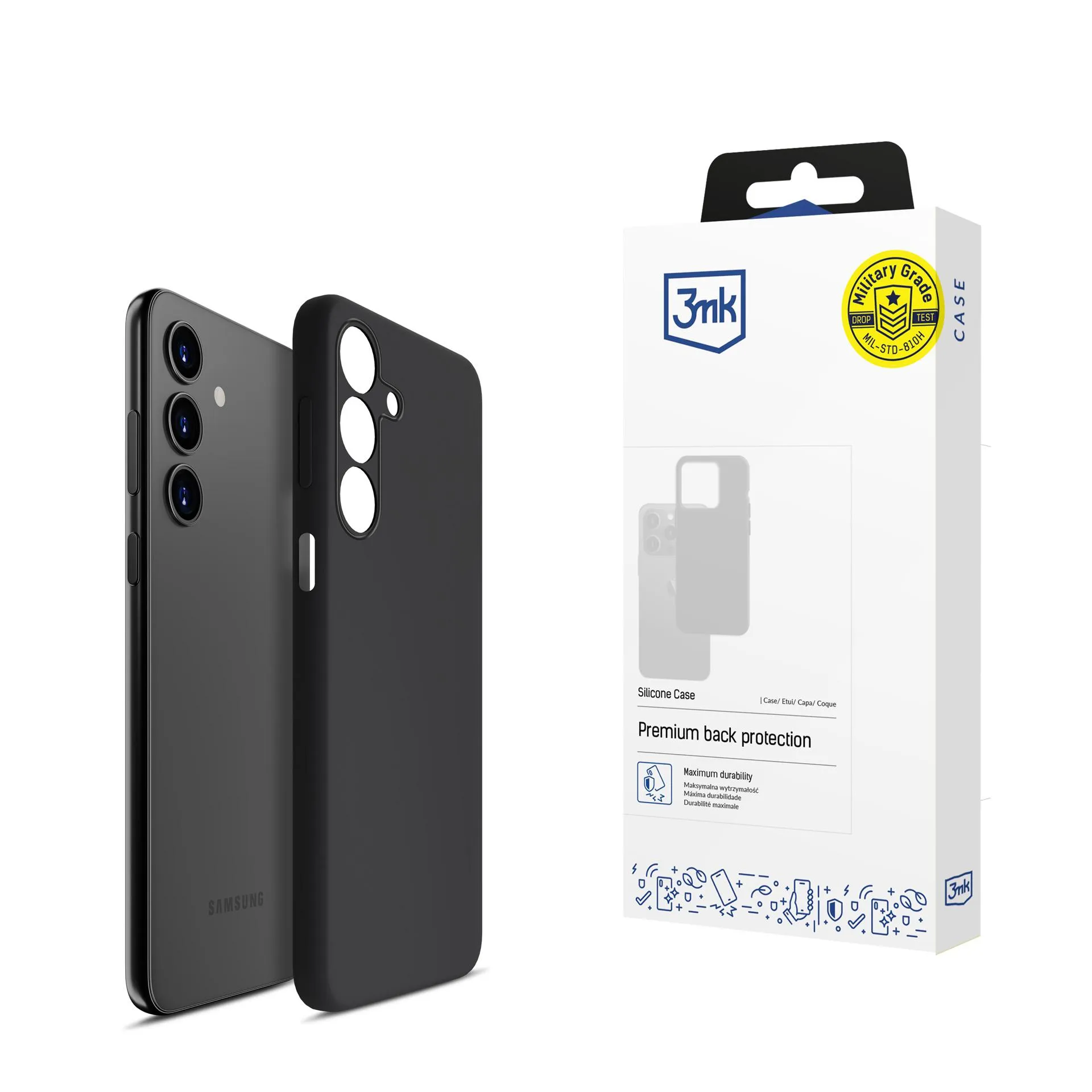 Case for Samsung Galaxy A25 5G - 3mk Silicone Case Black