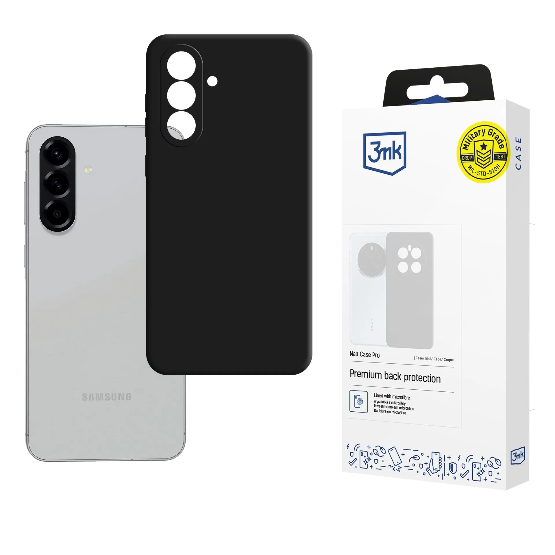 Case for Samsung Galaxy A36 5G - 3mk Matt Case Black
