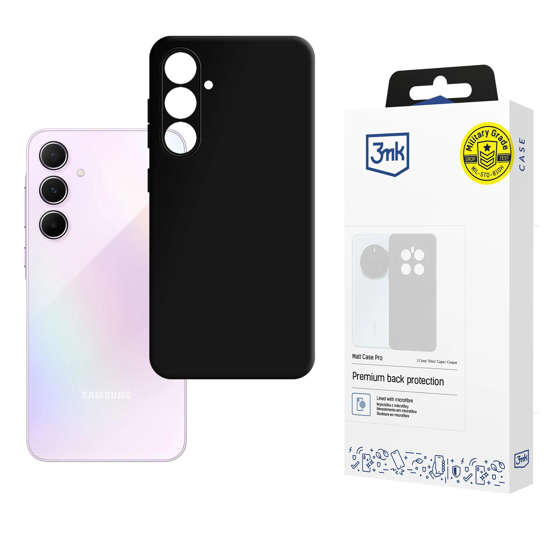 Case for Samsung Galaxy A55 5G - 3mk Matt Case Black