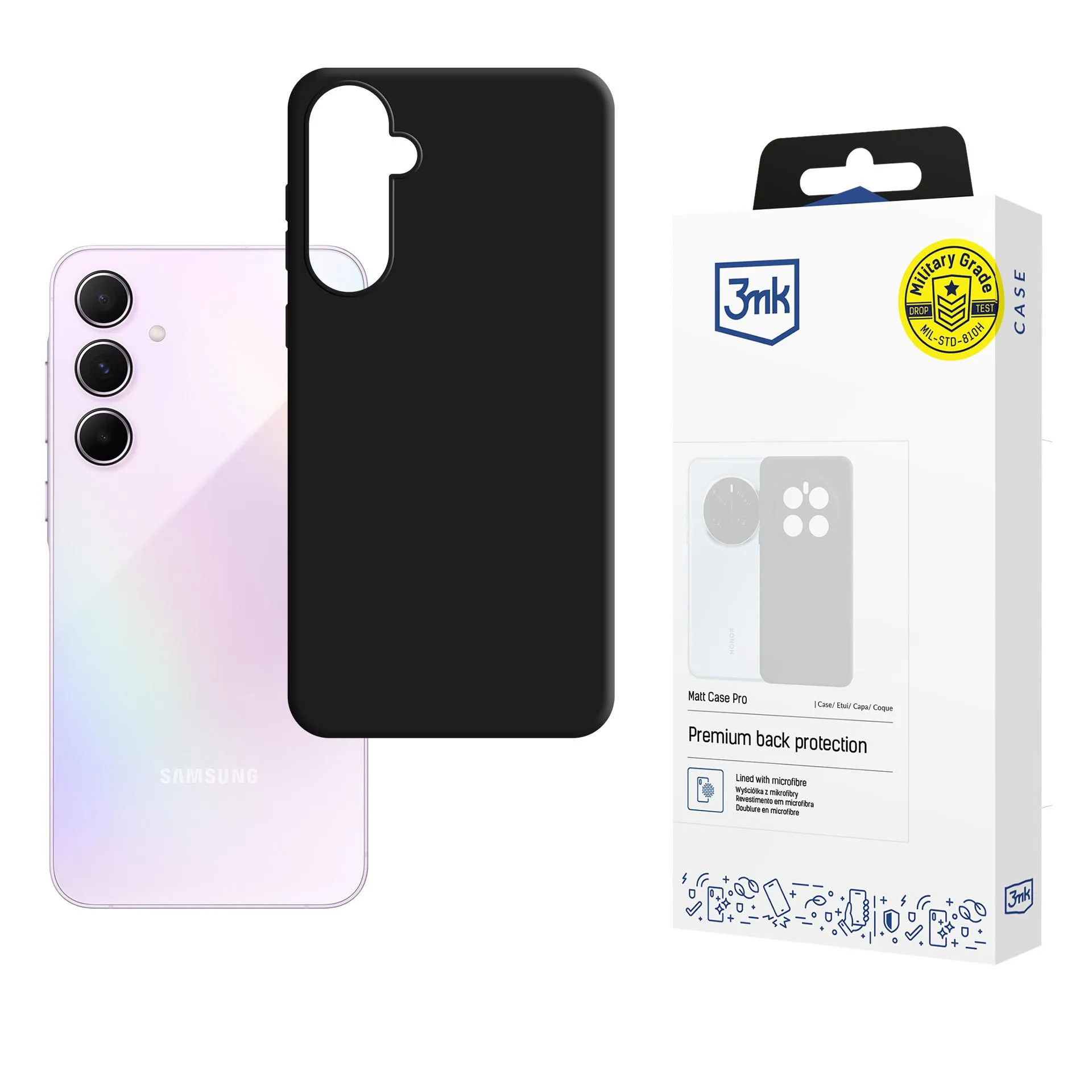 Case for Samsung Galaxy A56 5G - 3mk Matt Case Black