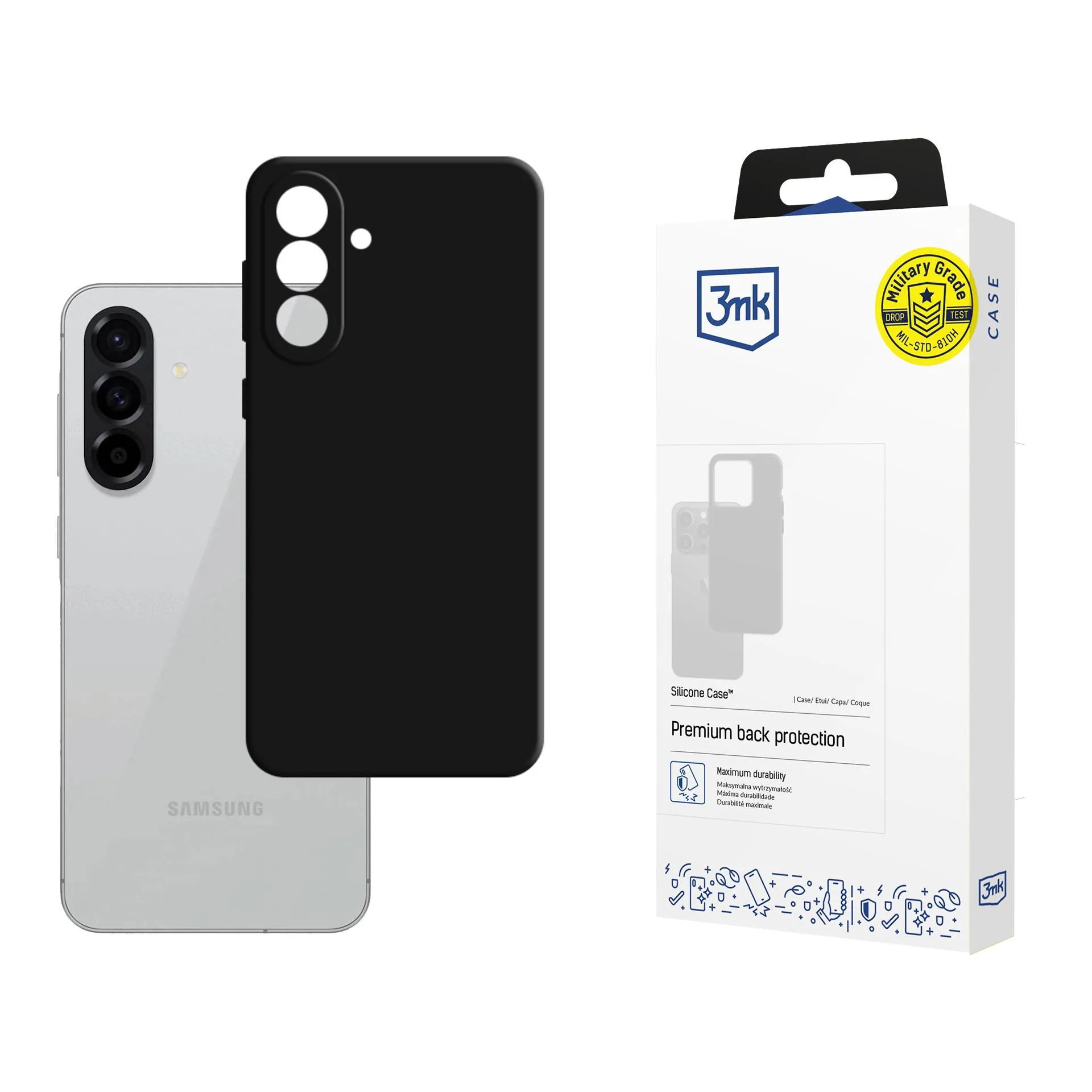 Case for Samsung Galaxy A56 5G - 3mk Silicone Case Black