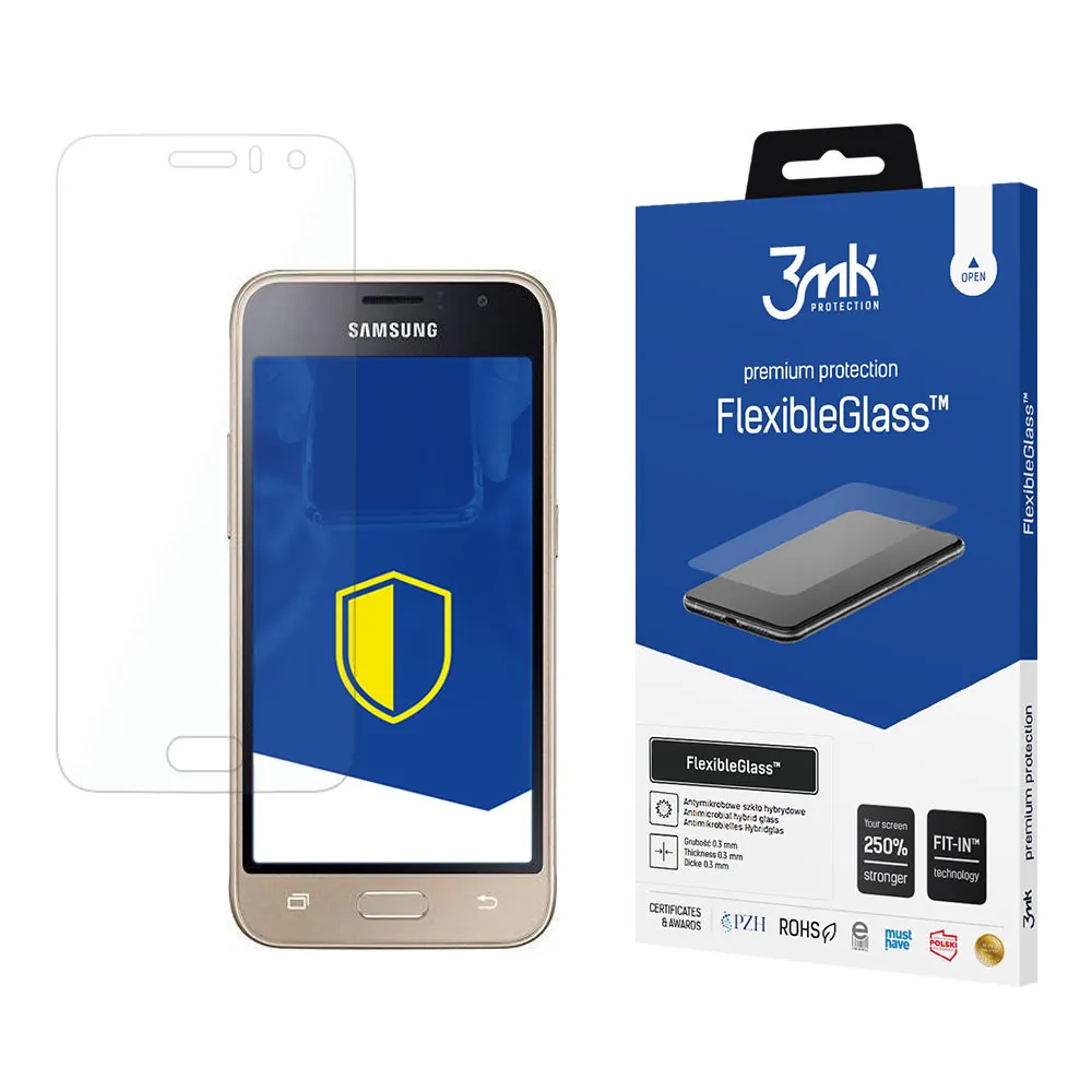 Shatterproof hybrid glass on Samsung Galaxy J1 6 - 3mk FlexibleGlass™