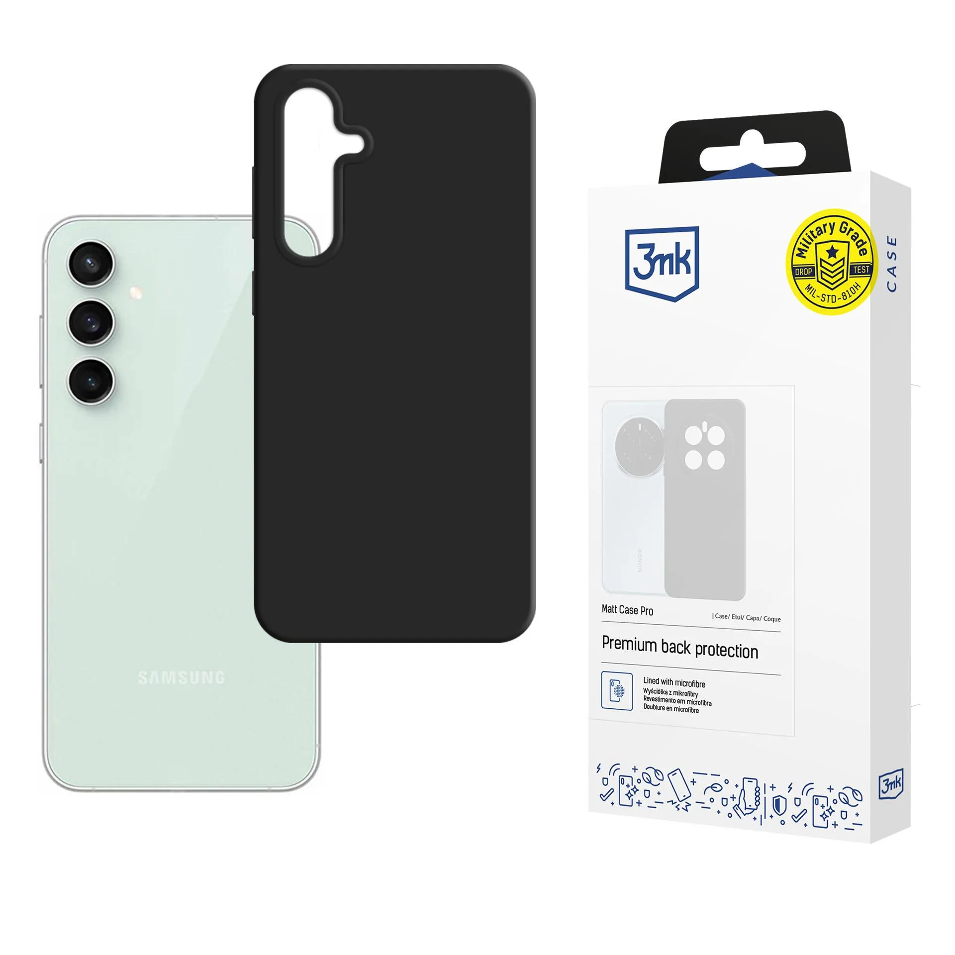 Case for Samsung Galaxy S23 FE - 3mk Matt Case Black