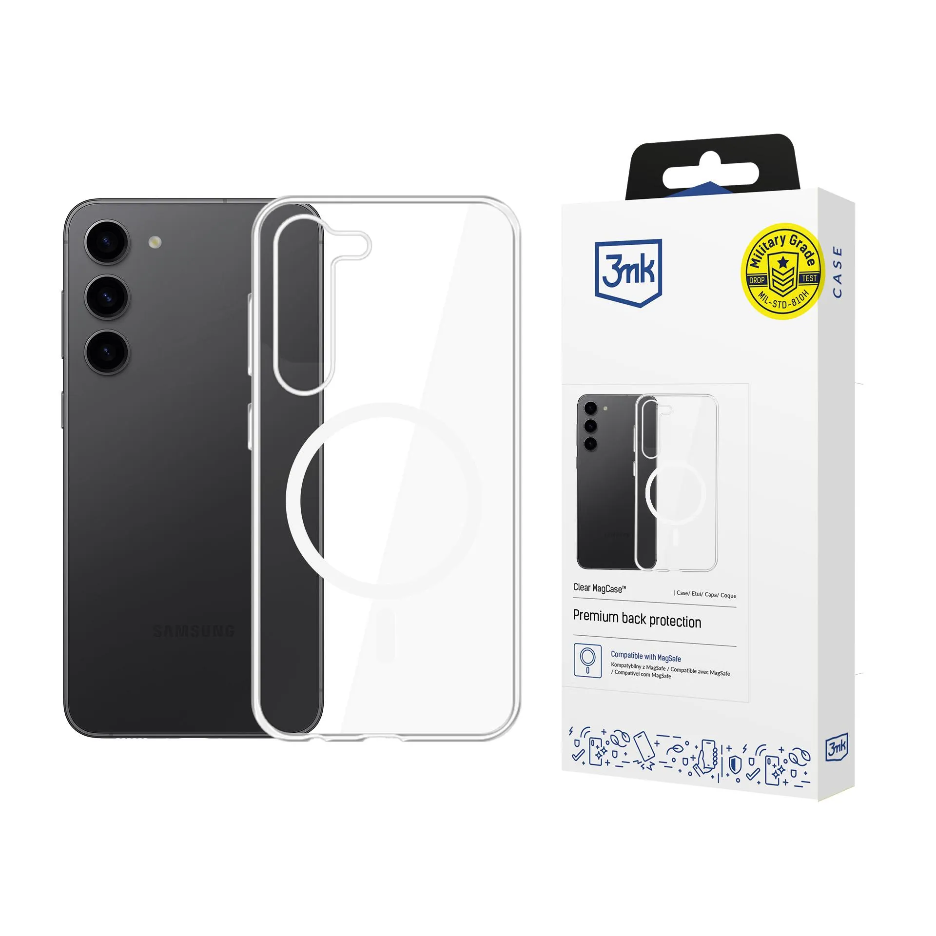 Case for Samsung Galaxy S23+ - 3mk Clear MagCase