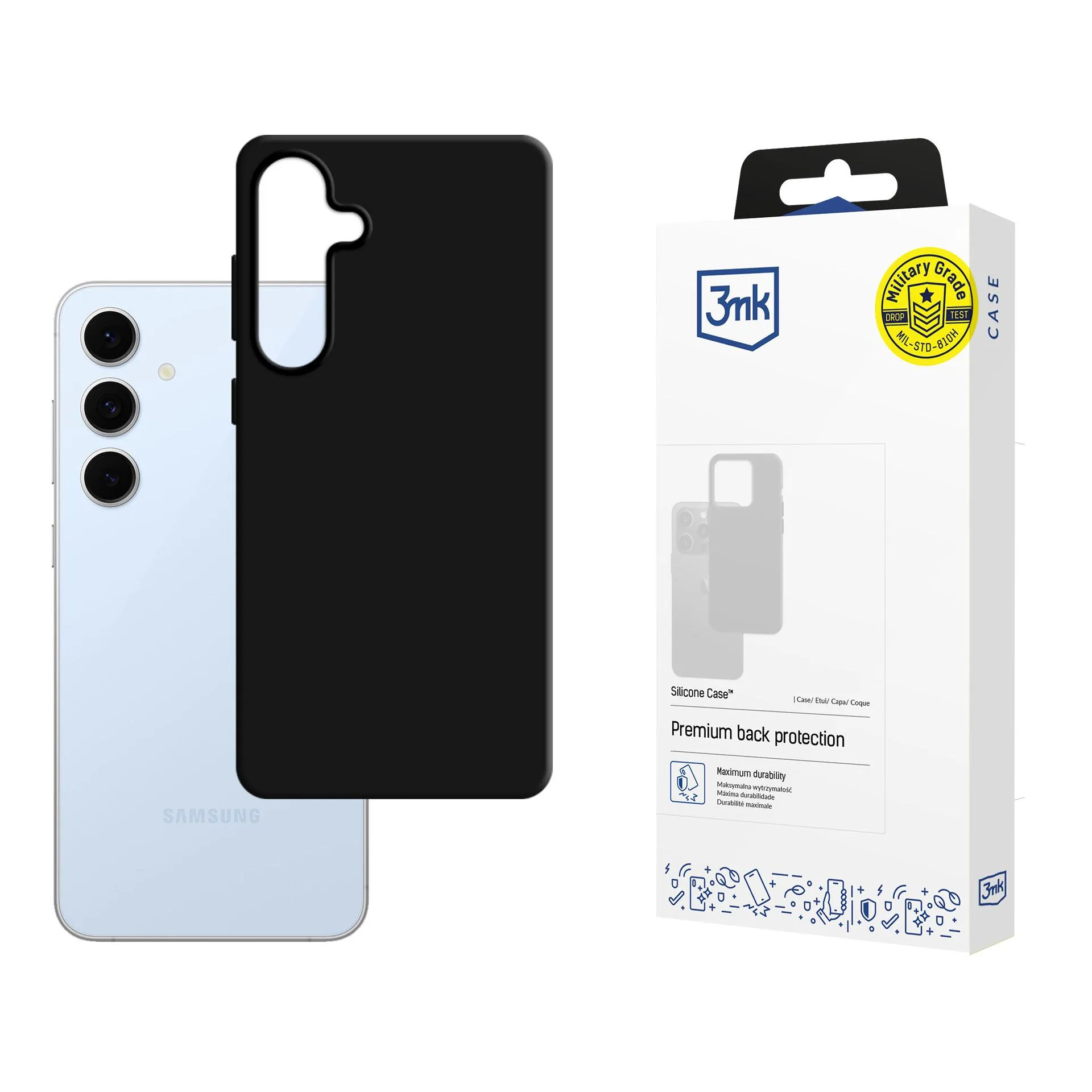 Case for Samsung Galaxy S24 FE - 3mk Silicone Case Black