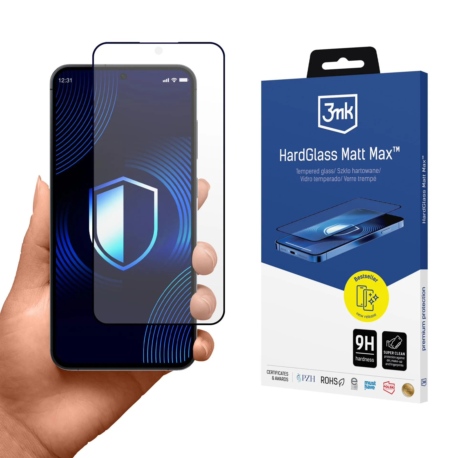 Matte tempered glass for Samsung Galaxy S25 - 3mk HardGlass Matt Max