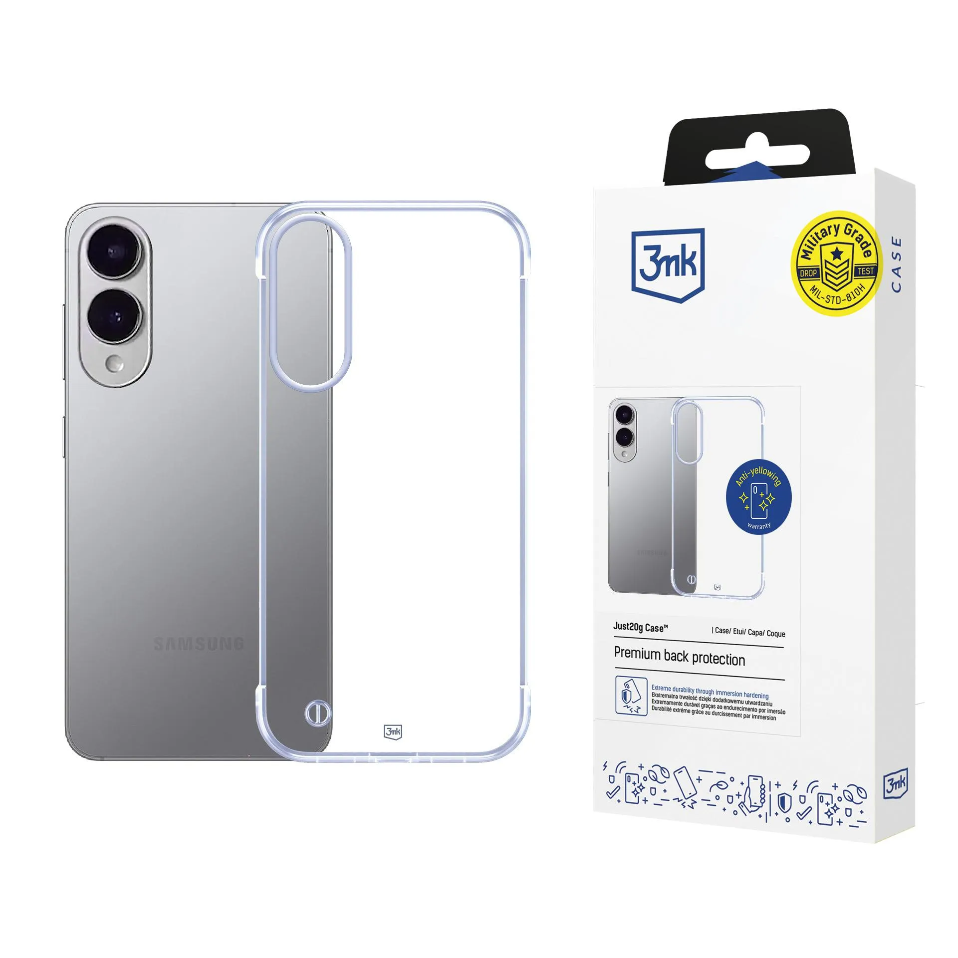 Ultra-light case for Samsung Galaxy S25 Edge - 3mk Just20g Clear Case