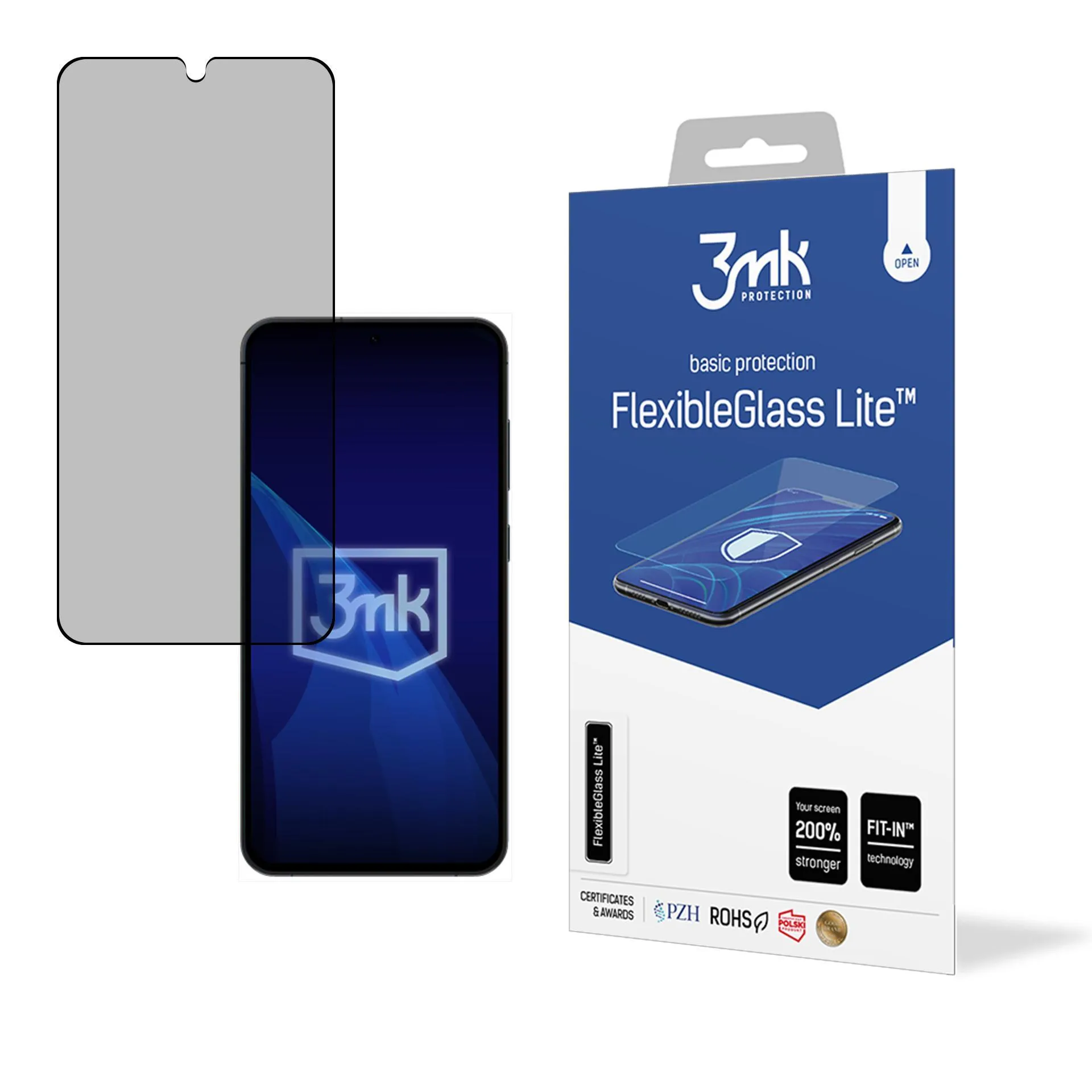 Unbreakable hybrid glass for Samsung Galaxy S25+ - 3mk FlexibleGlass Lite
