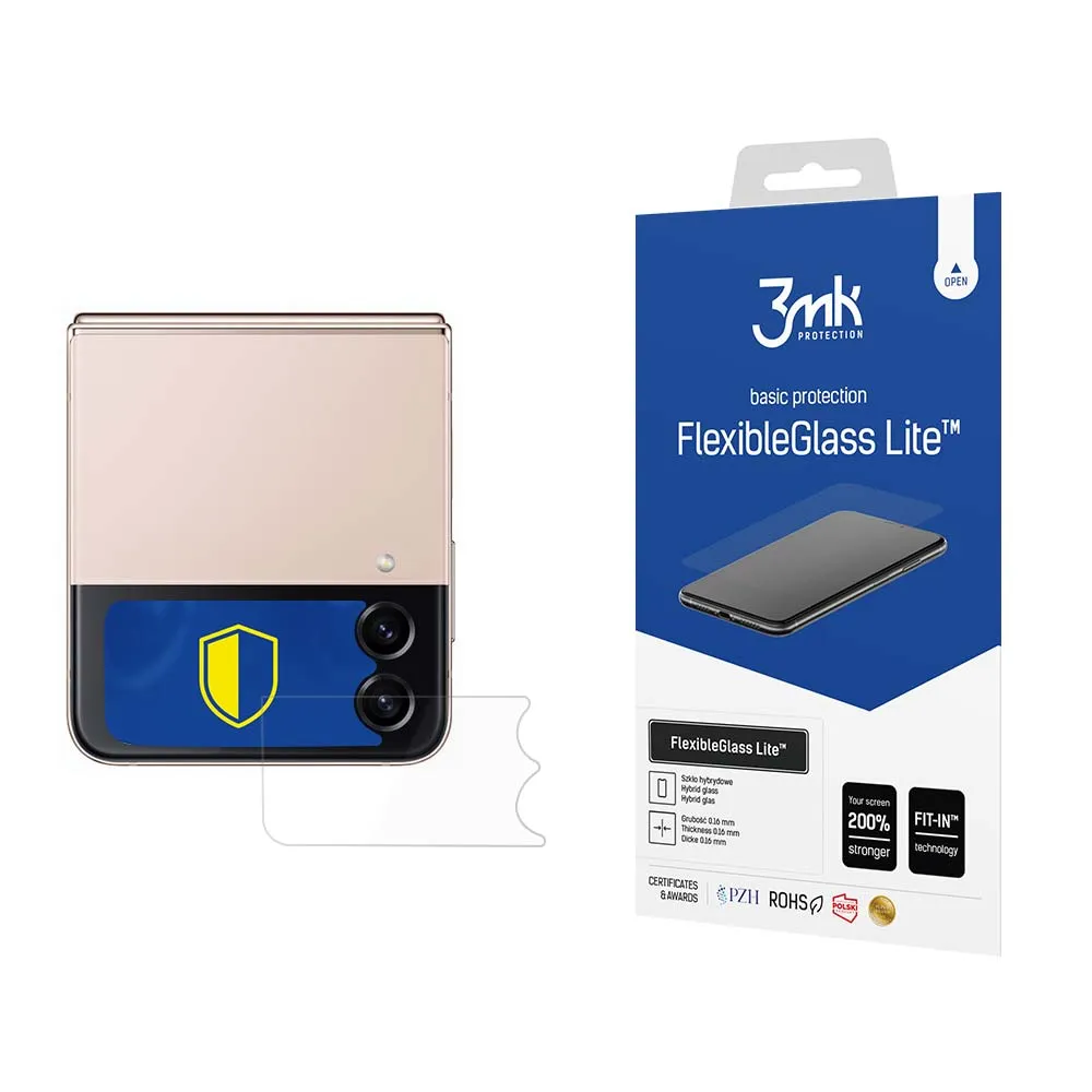 Unbreakable hybrid glass for Samsung Galaxy Z Flip4 (Front) - 3mk FlexibleGlass Lite