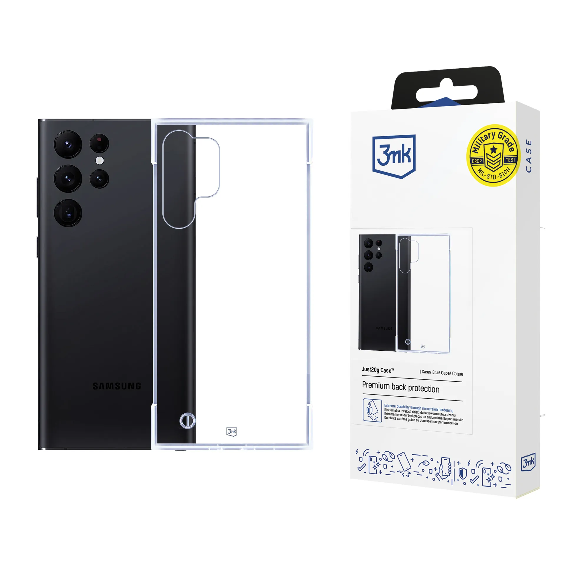 Ultra-light case for Samsung Galaxy S23 Ultra - 3mk Just20g Clear Case