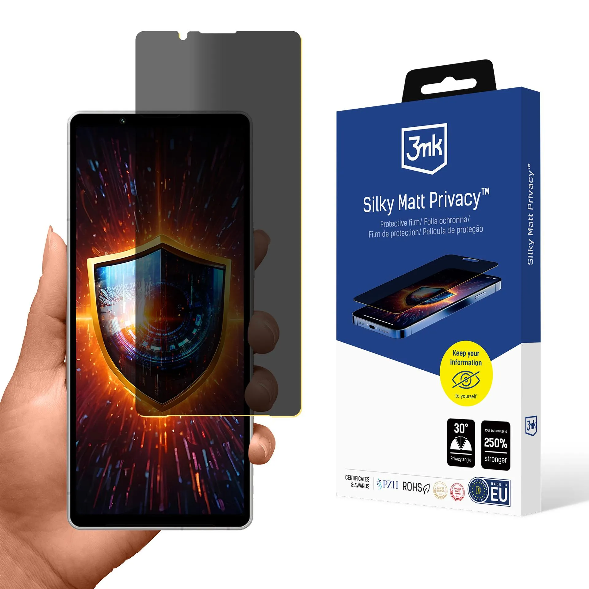 Privacy film for Sony Xperia 5 V - 3mk Silky Matt Privacy