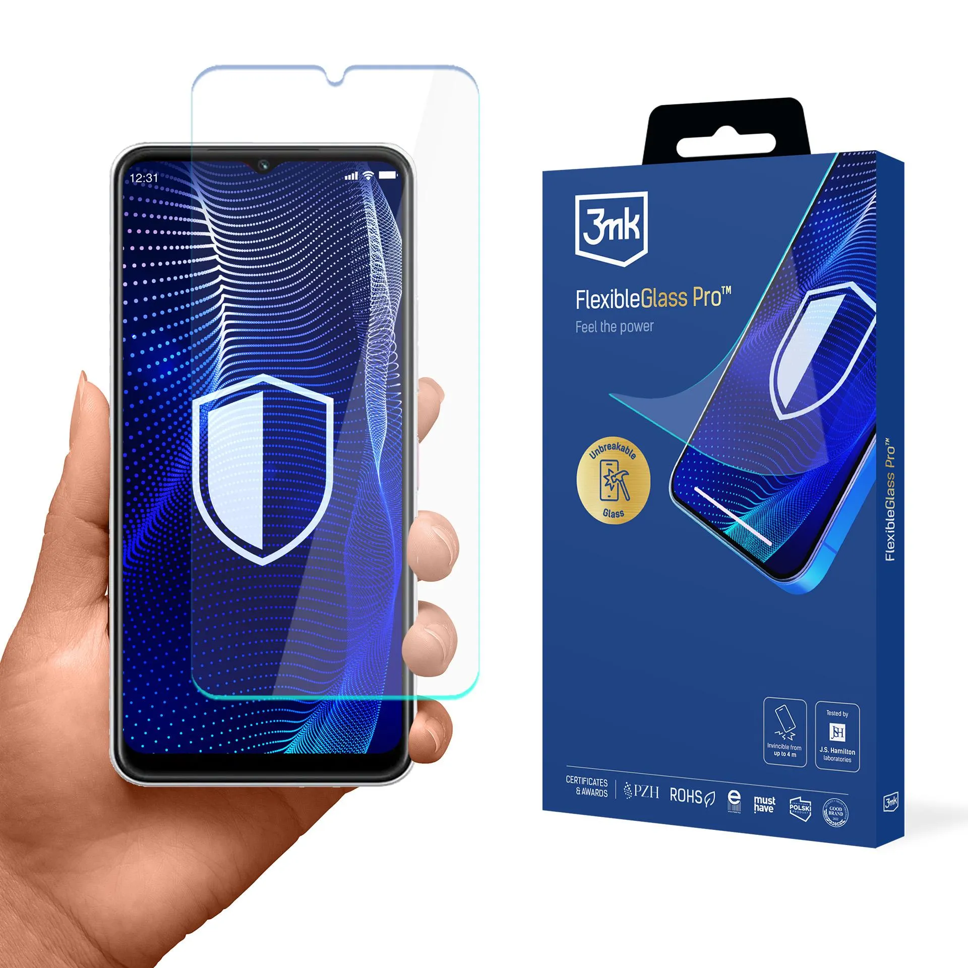 Shatterproof glass for T-Mobile REVVL 7 5G - 3mk FlexibleGlass Pro