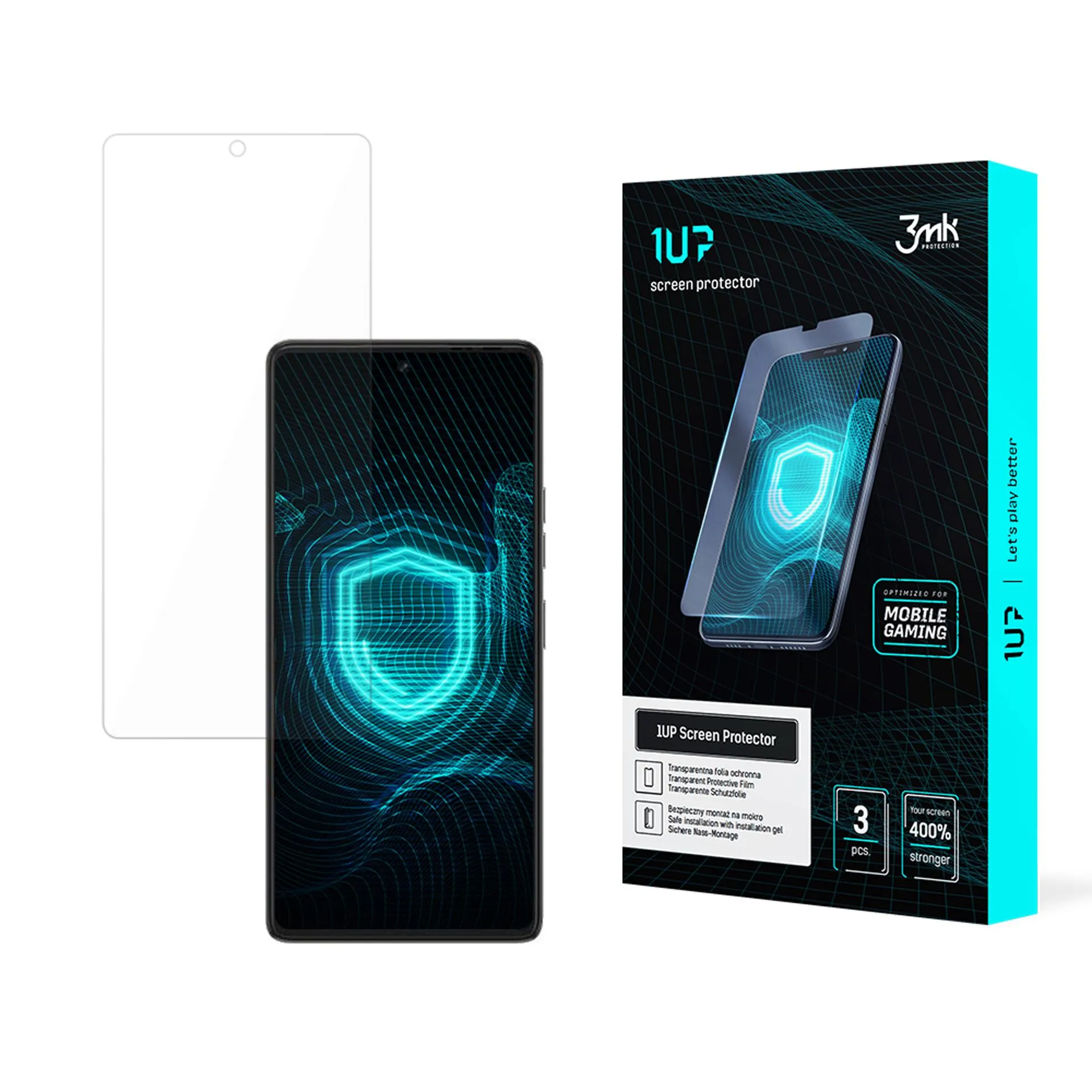 Protective film for Tecno POVA 6 - 3mk 1UP screen protector (3 pieces)