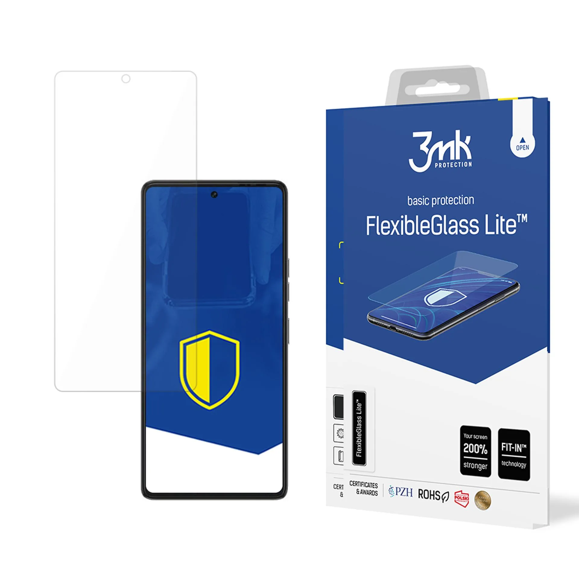 Unbreakable hybrid glass for Tecno POVA 6 Pro - 3mk FlexibleGlass Lite