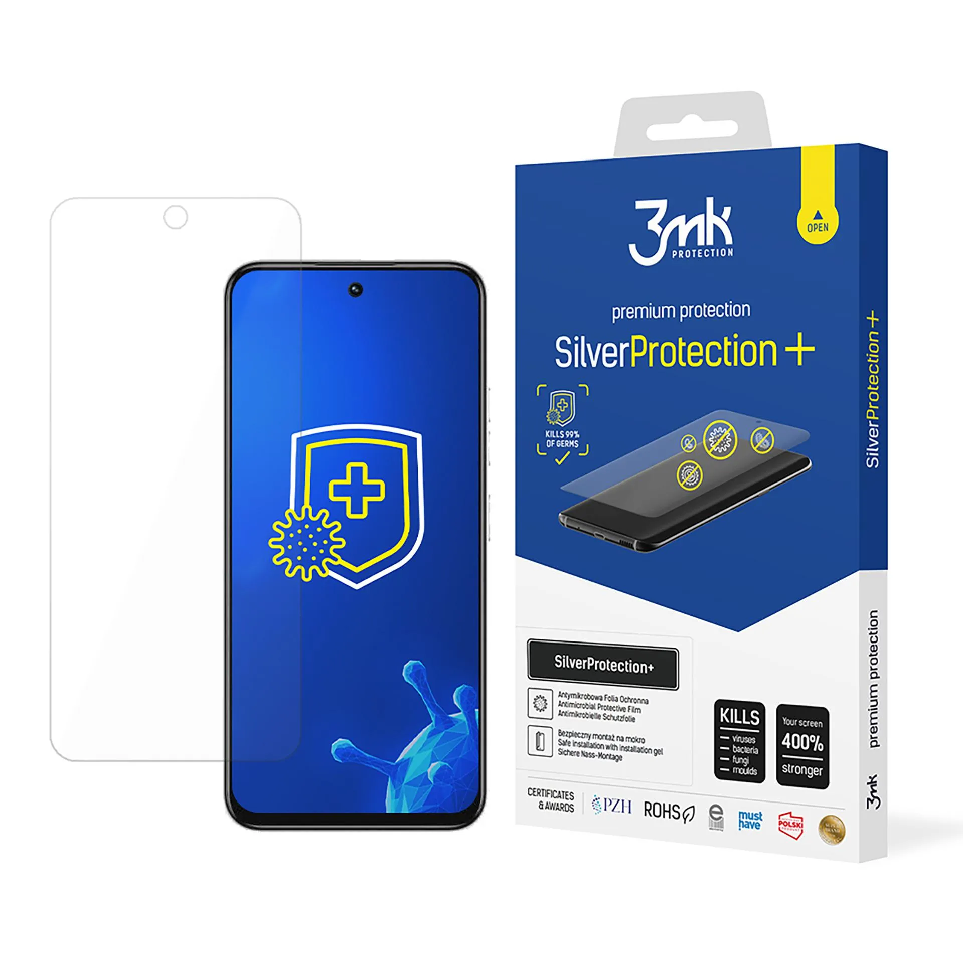 Anti-Shock Protective Film for Tecno Spark 30C - 3mk SilverProtection+