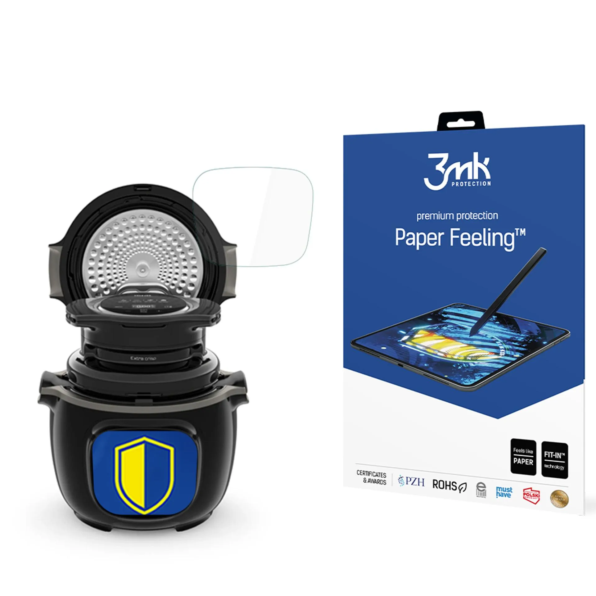 Protective film for Tefal Cook4Me Touch CY9128 / Touch Pro CY9431 - 3mk Paper Feeling (2 pcs.)