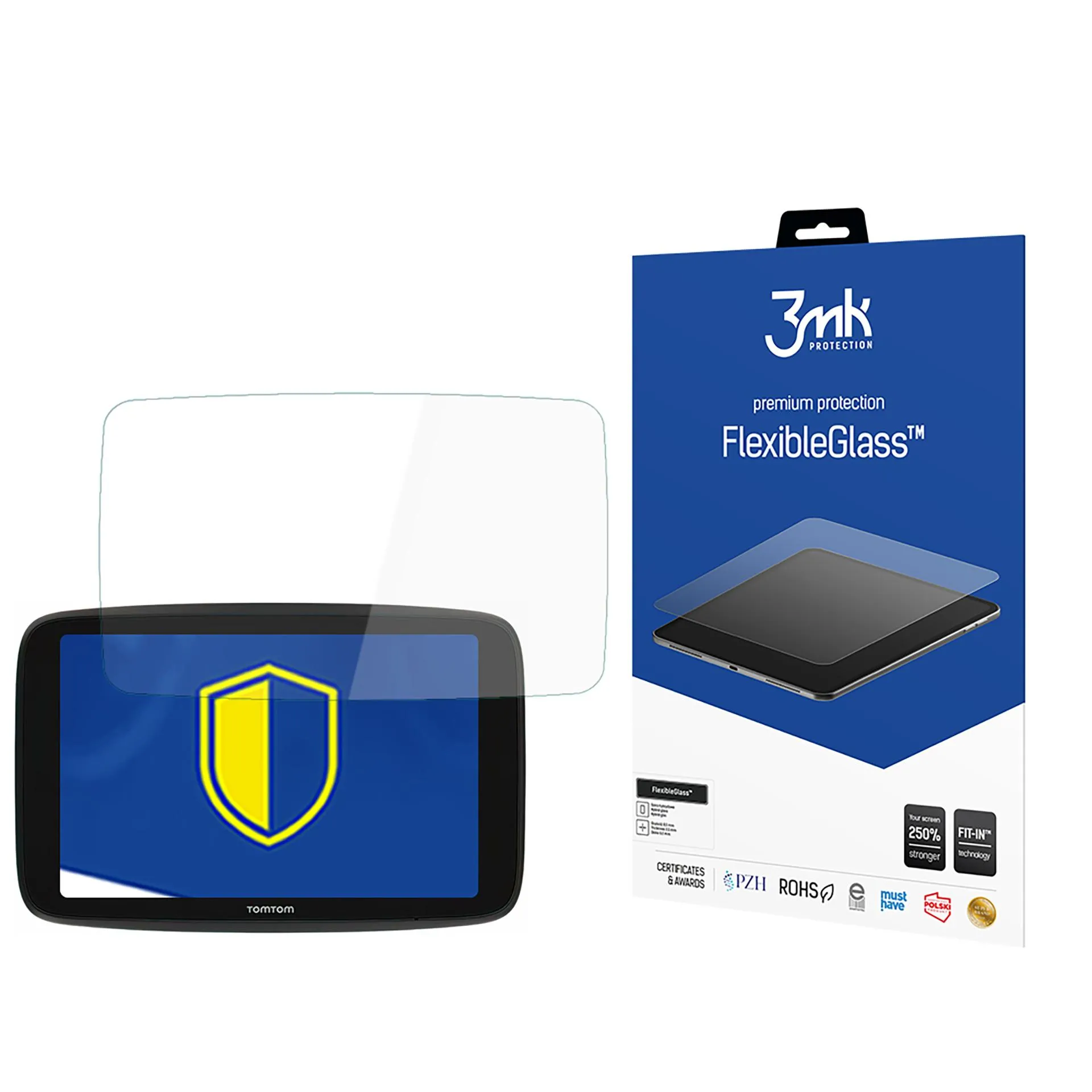 Shatterproof hybrid glass for TomTom Go Exper 7