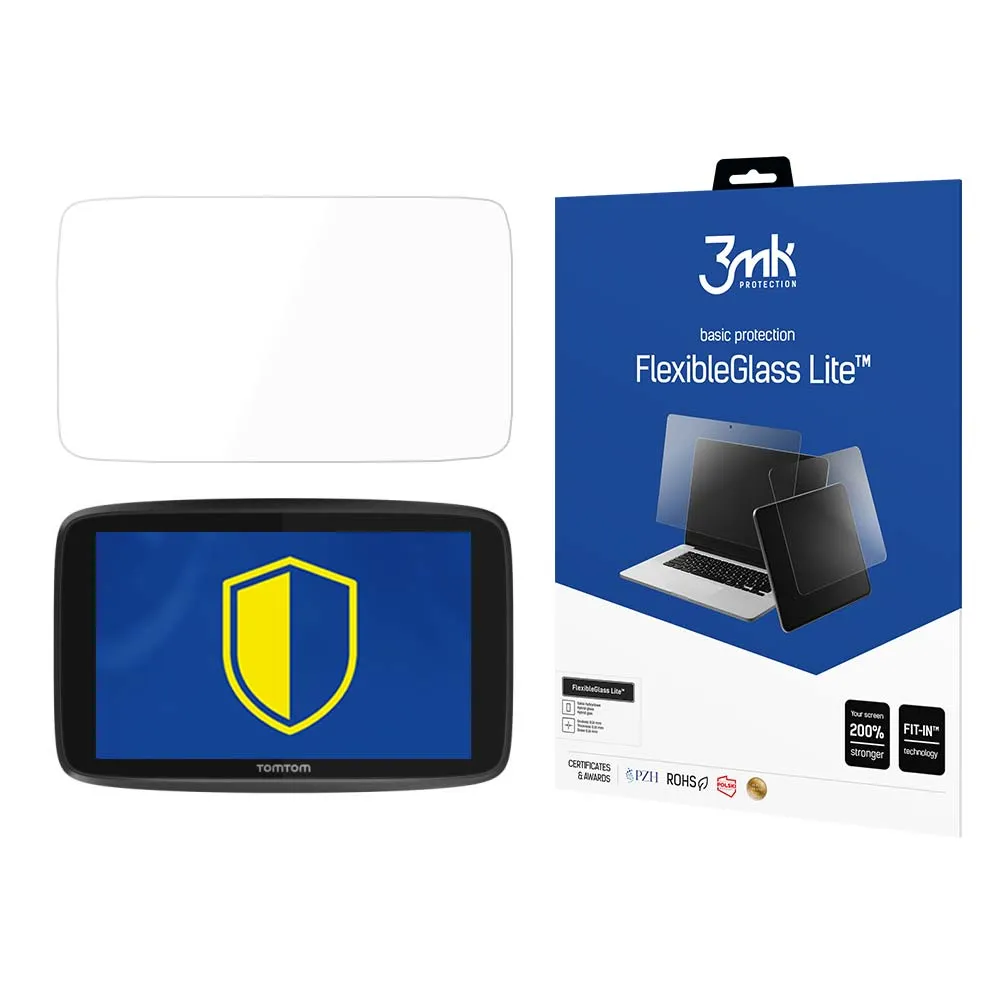 Unbreakable hybrid glass for Tomtom Go Professional 6250 - 3mk FlexibleGlass Lite
