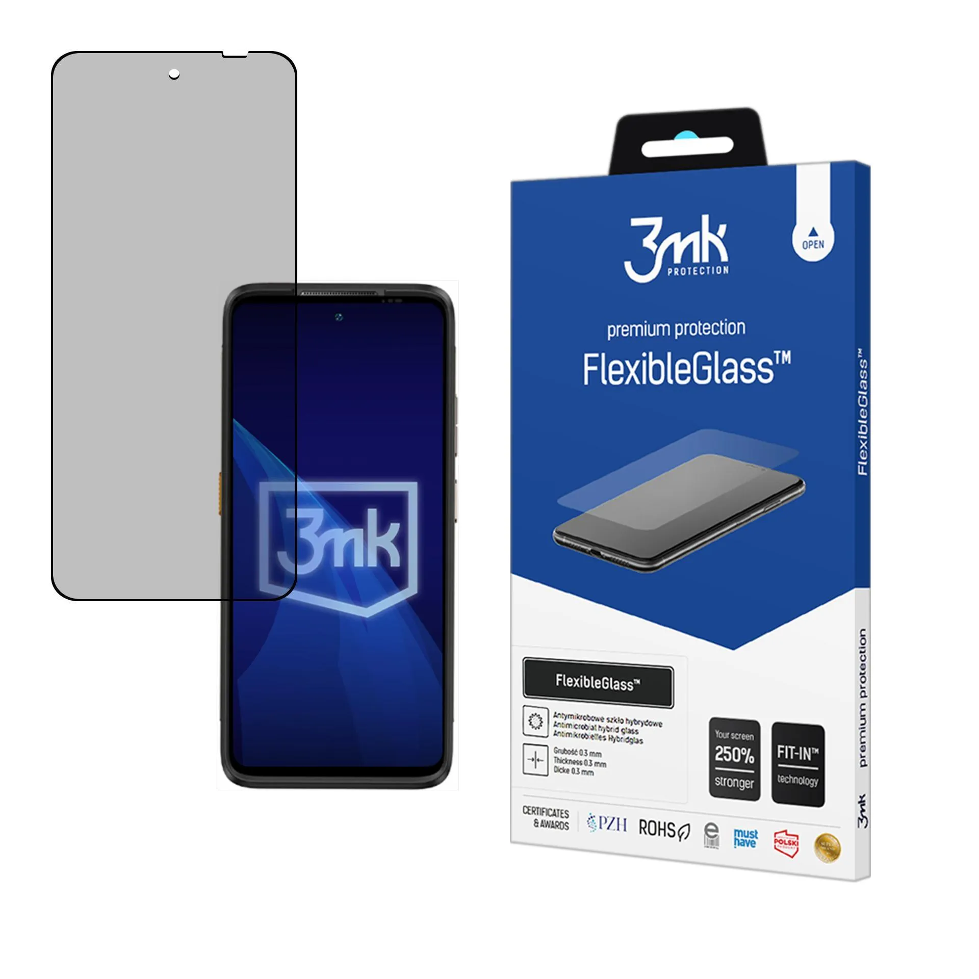 Hybrid unbreakable glass for Ulefone Armor 23 Ultra - 3mk FlexibleGlass™