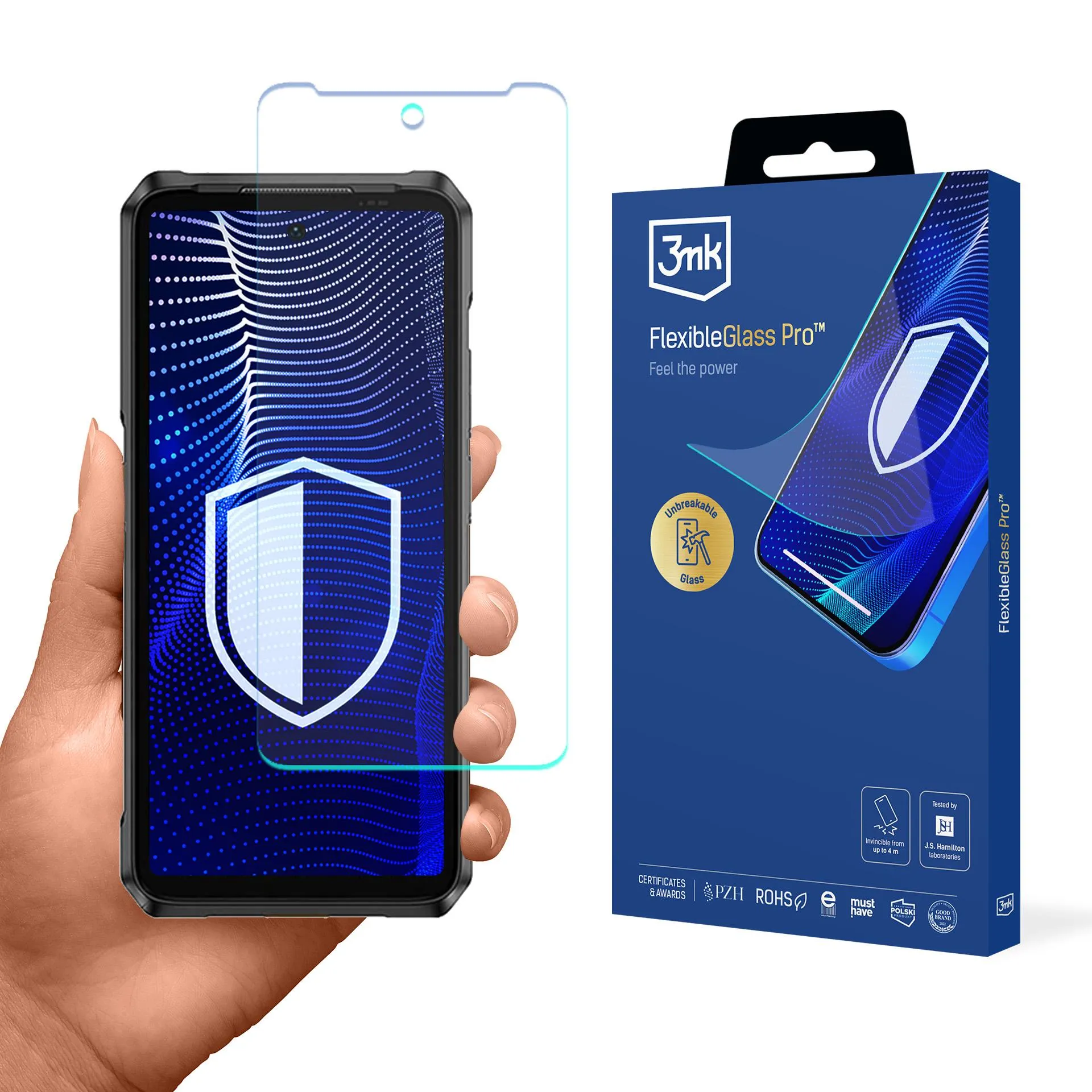Shatterproof glass for Ulefone Armor 26 Ultra - 3mk FlexibleGlass Pro