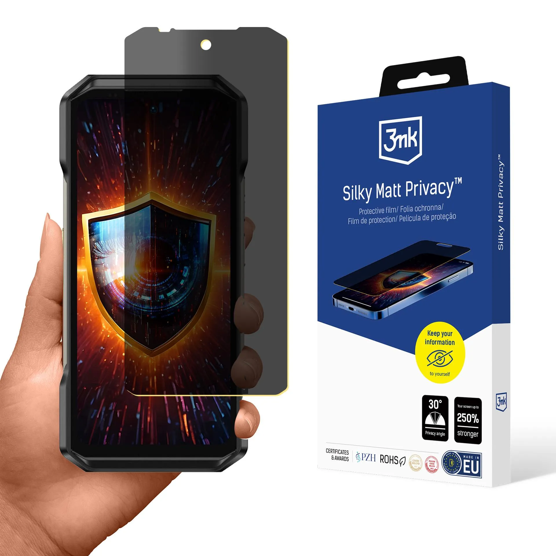 Privacy film for Ulefone Armor 27T Pro - 3mk Silky Matt Privacy