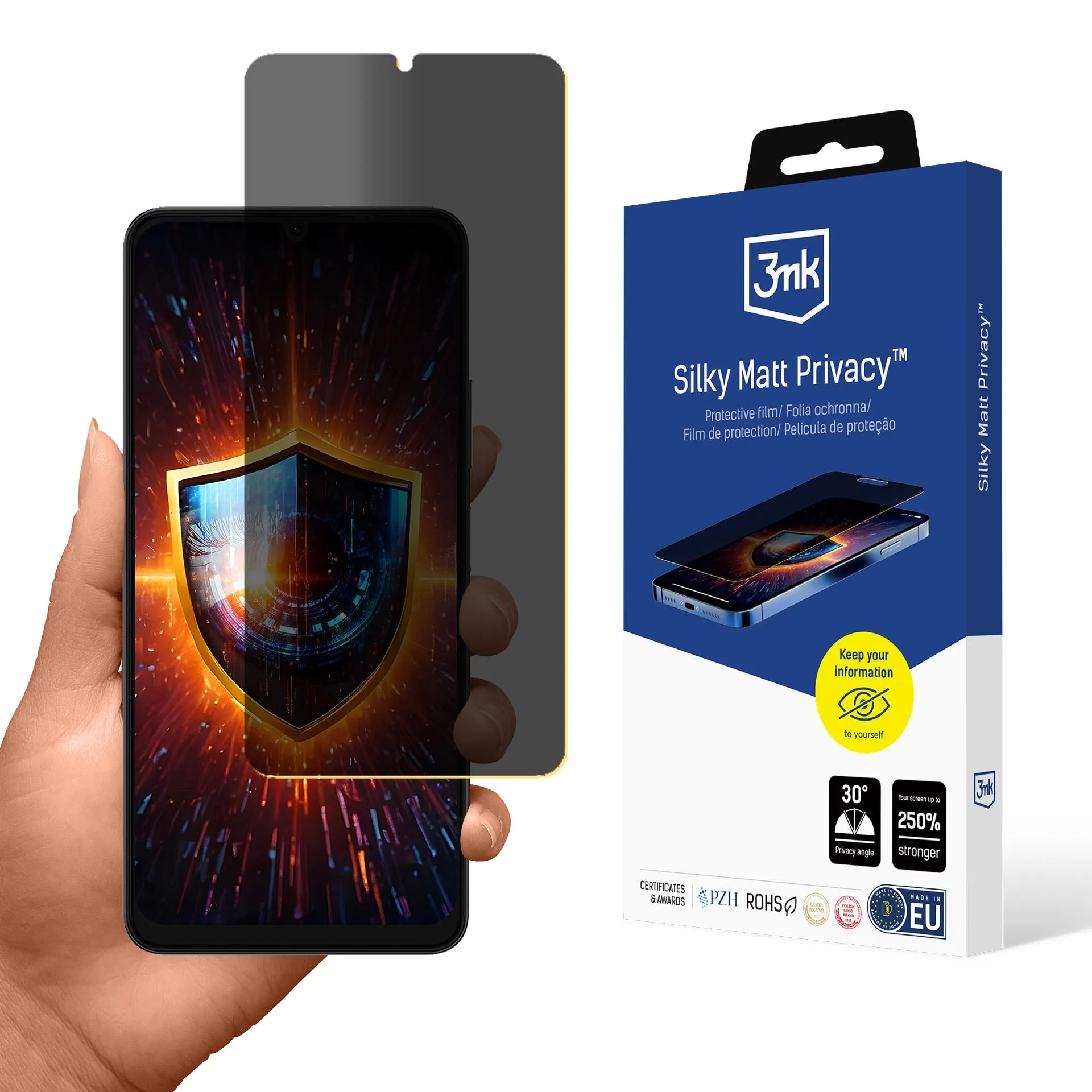 Privacy film for uleFone Note 20 Pro - 3mk Silky Matt Privacy