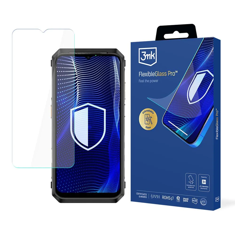 Shatterproof glass for Ulefone Power Armor 18T Ultra - 3mk FlexibleGlass Pro