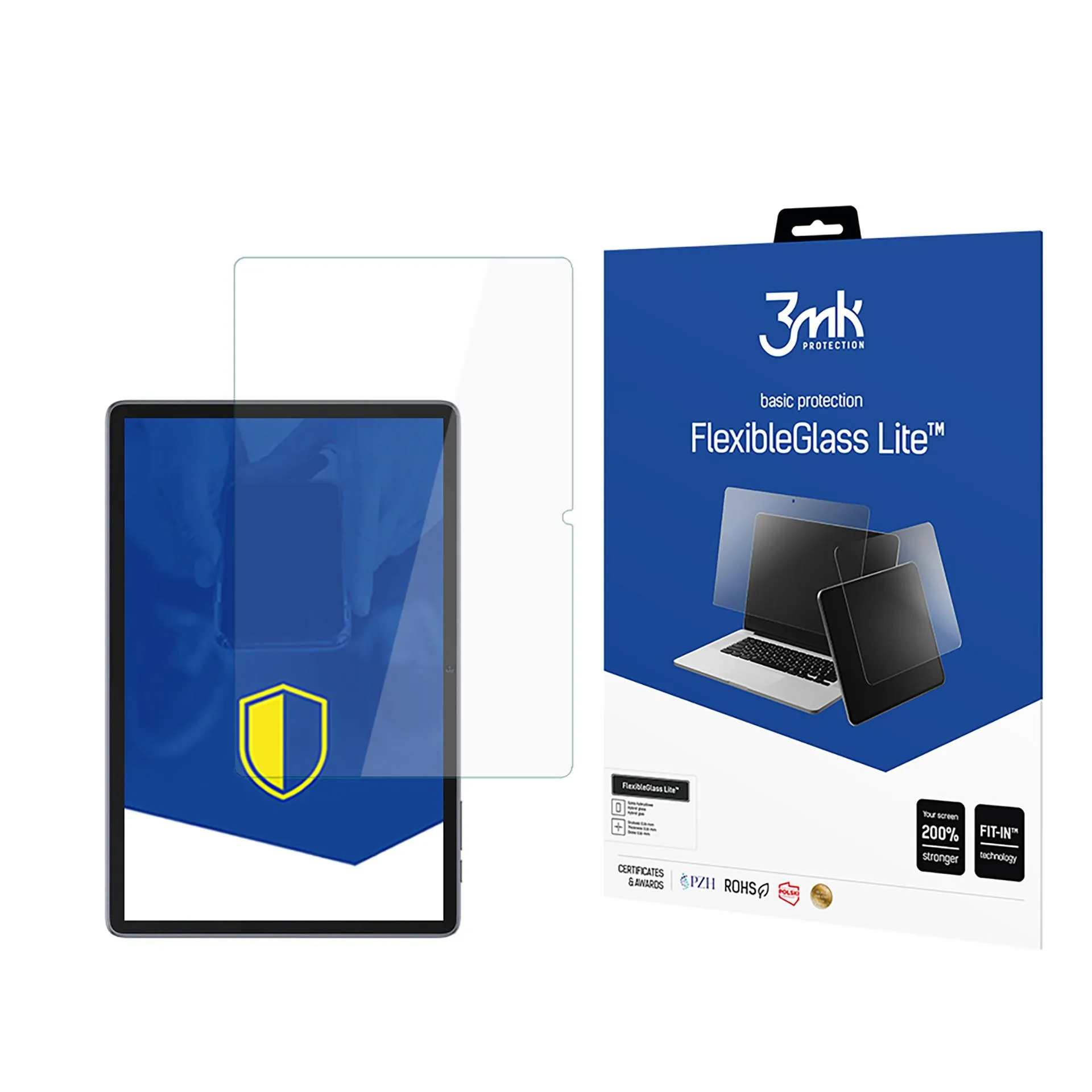 Shatterproof hybrid glass for Ulefone Tab W10 - 3mk FlexibleGlass Lite