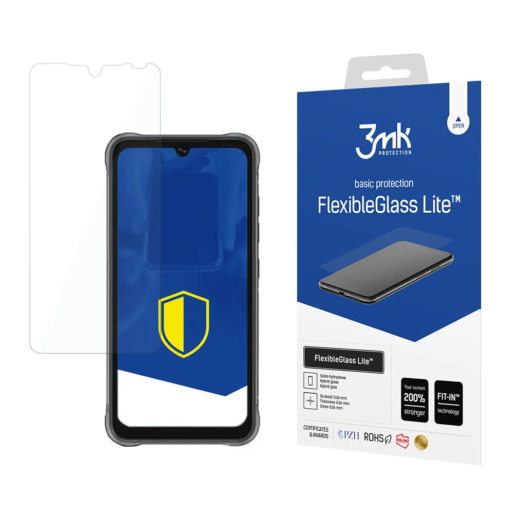 Unbreakable hybrid glass for Umidigi Bison Pro - 3mk FlexibleGlass Lite