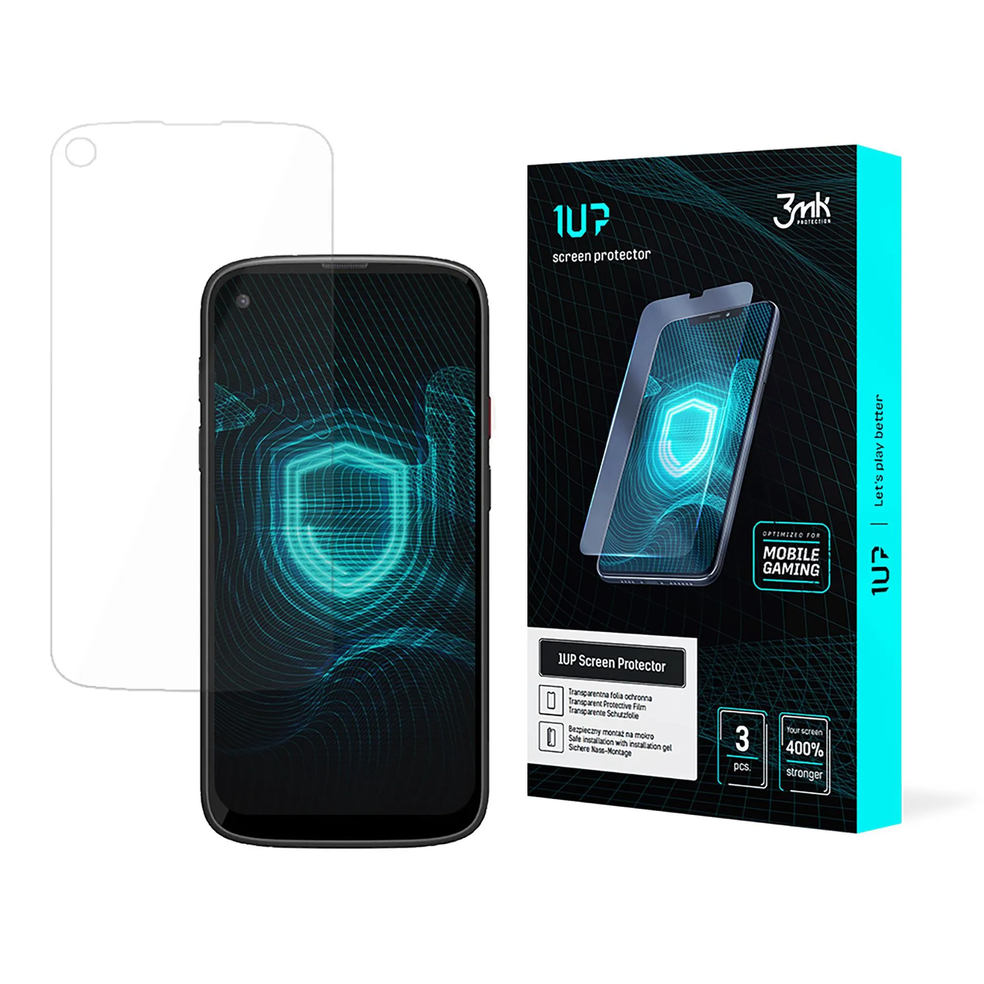 Protective film for Unihertz Jelly Max - 3mk 1UP screen protector (3 pieces)