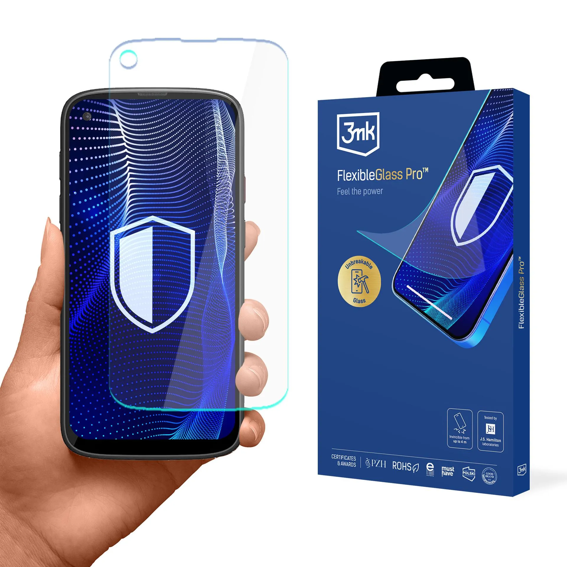 Shatterproof glass for Unihertz Jelly Max - 3mk FlexibleGlass Pro