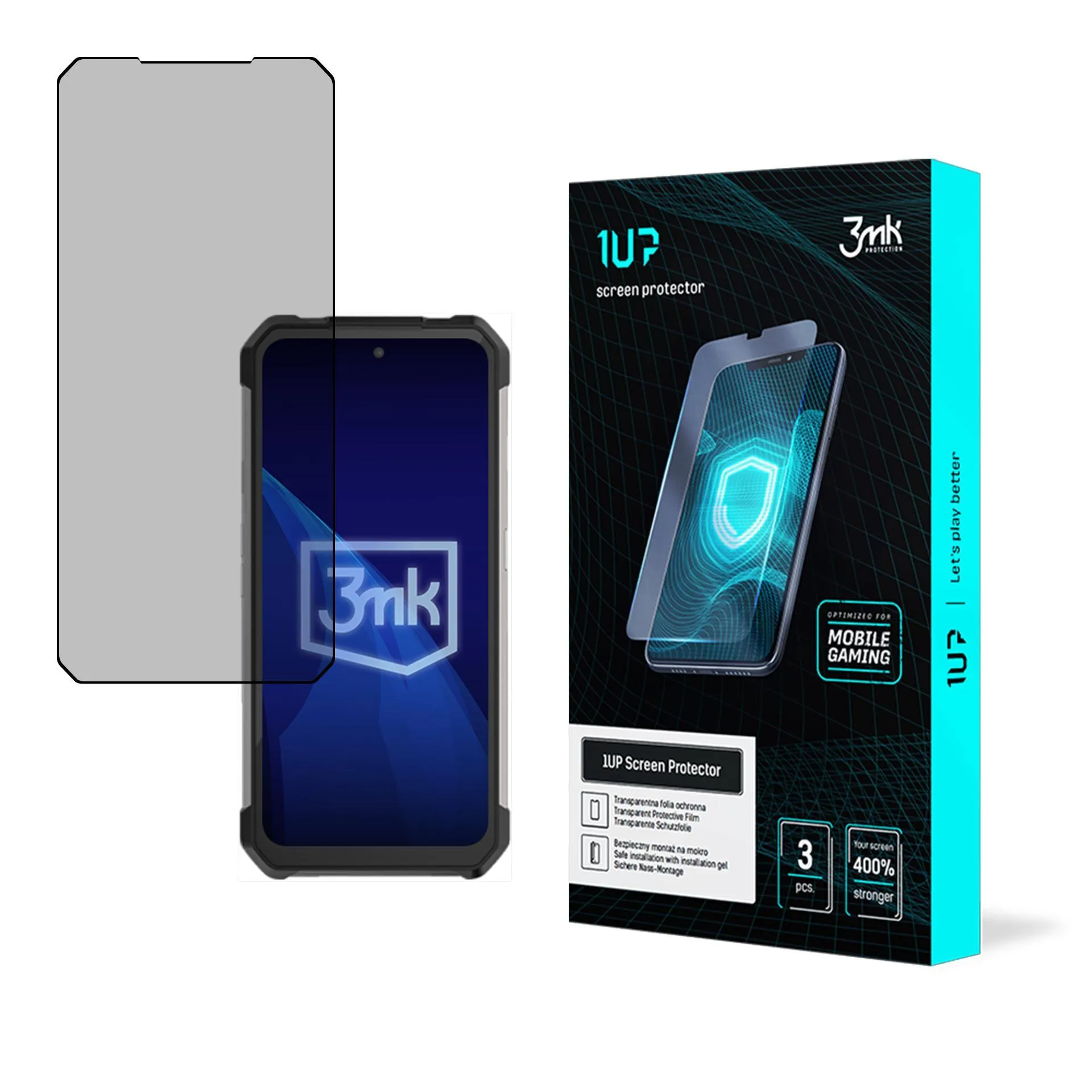 Screen protector for Unihertz Shark 5G - 3mk 1UP screen protector (3 pieces)