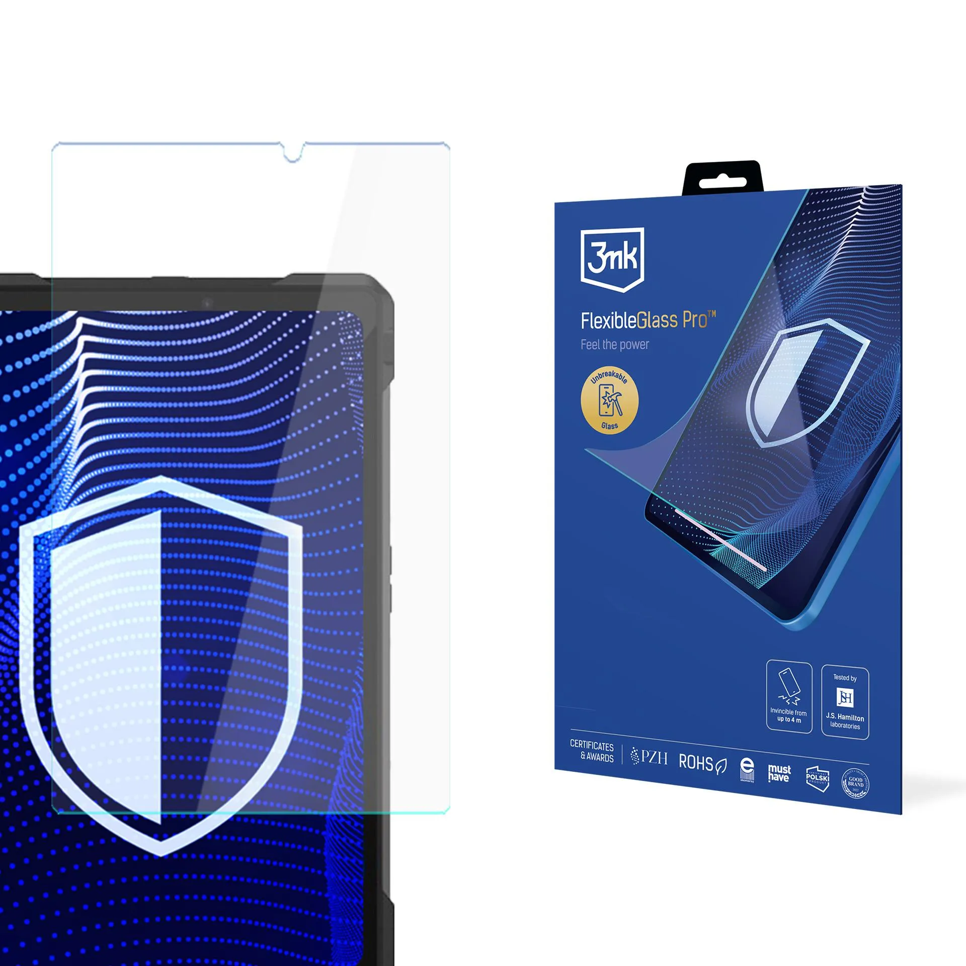 Shatterproof Glass for Unihertz Tank Pad - 3mk FlexibleGlass Pro